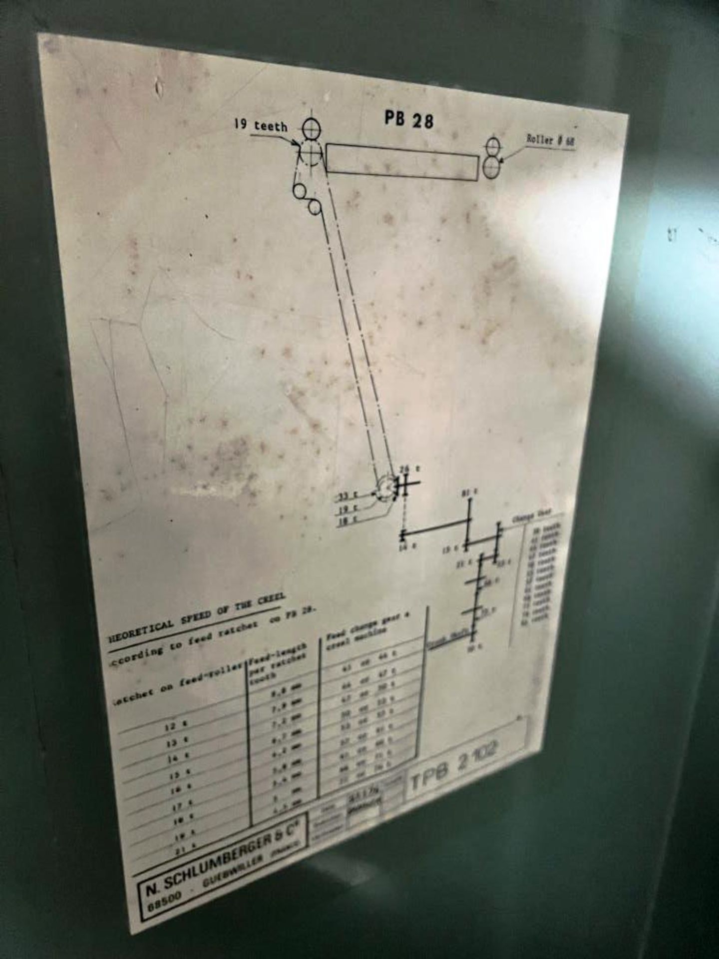 1977 NSC SCHLUMBERGER MODEL PB28LC RECTILINEAR COMB W/ 24 FEEDS, S/N: 10078 - Image 10 of 19