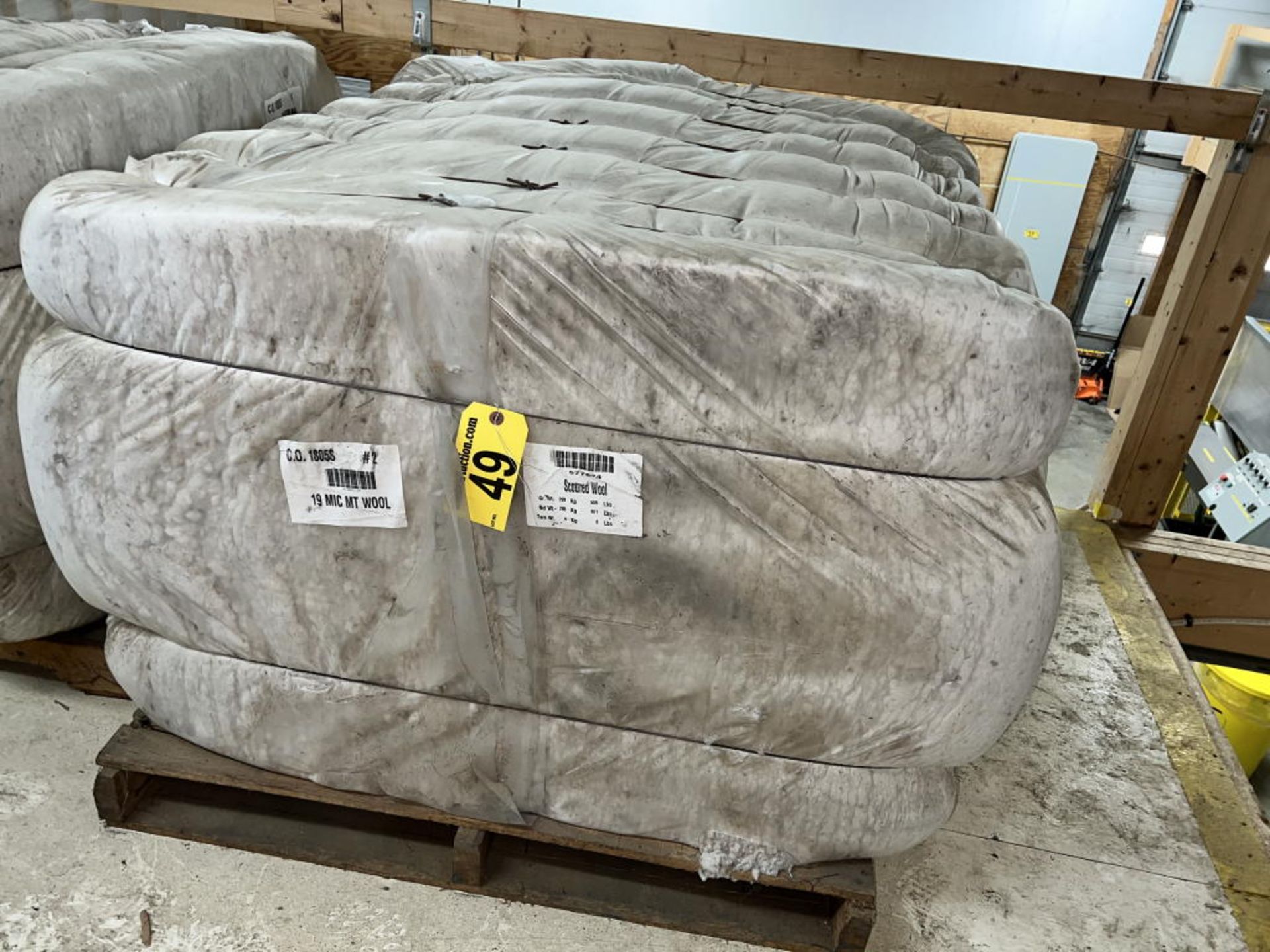 651LB. BALE OF SCOURED WOOL, 18.2 MICRON MT WOOL