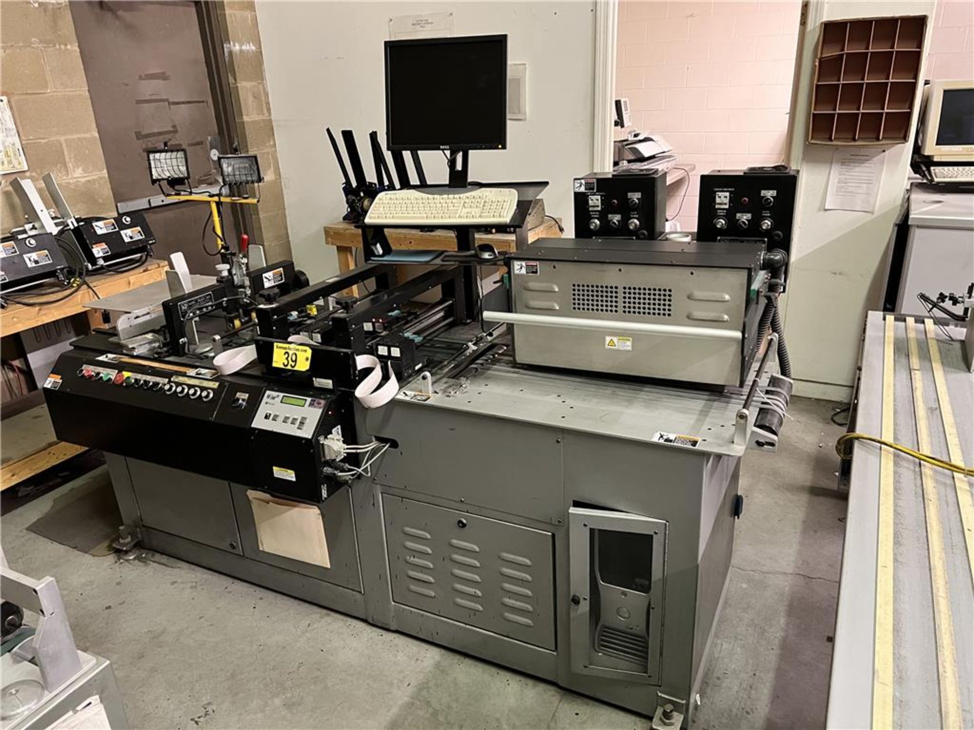 KIRK-RUDY MODEL 215-B INKJET BASE, SINGLE PHASE, 220 VOLT, WITH W-INKJET INKJET SOFTWARE SYSTEM