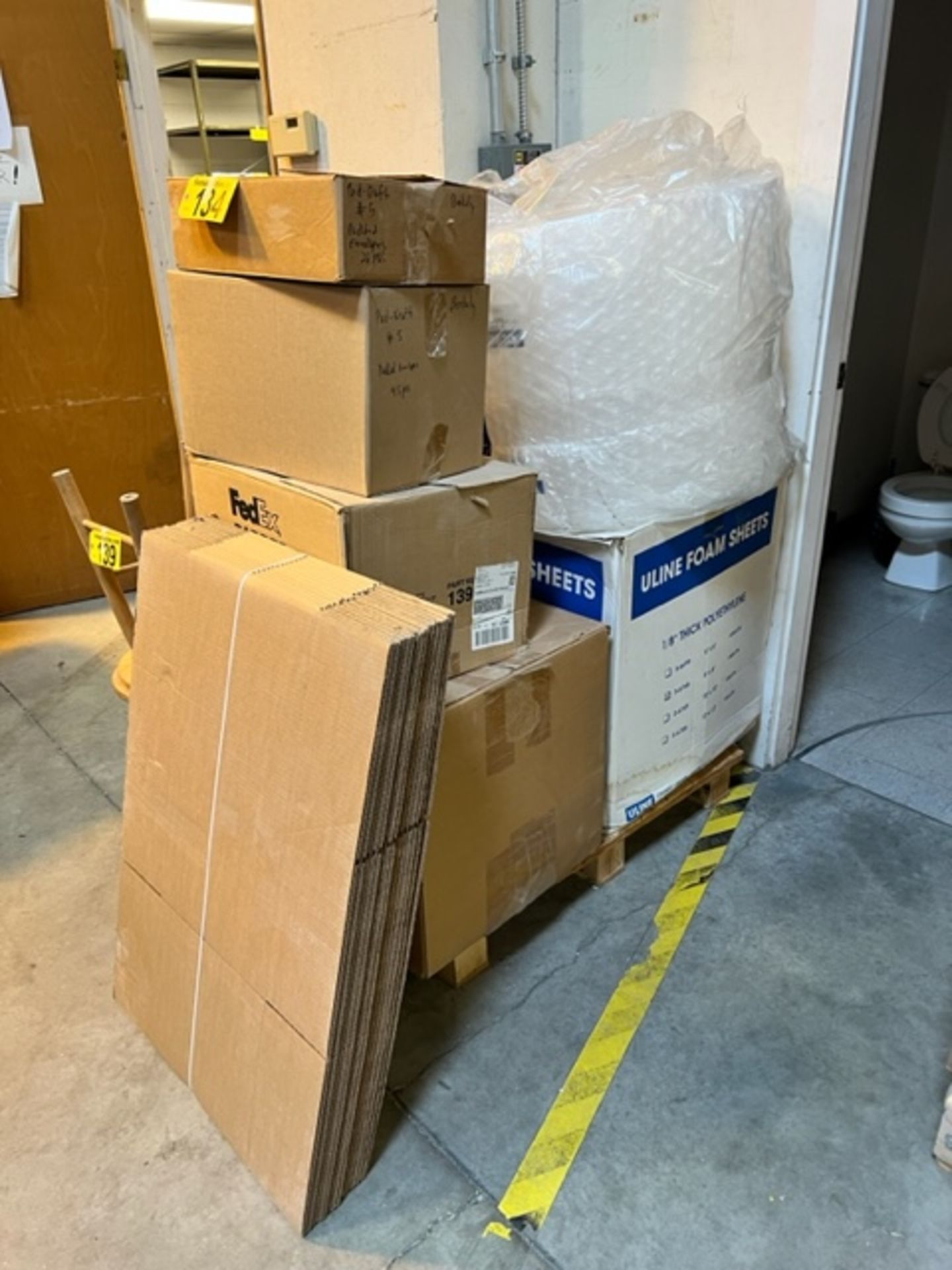 LOT: ASSORTED PACKAGING MATERIAL & CARDBOARD BOXES