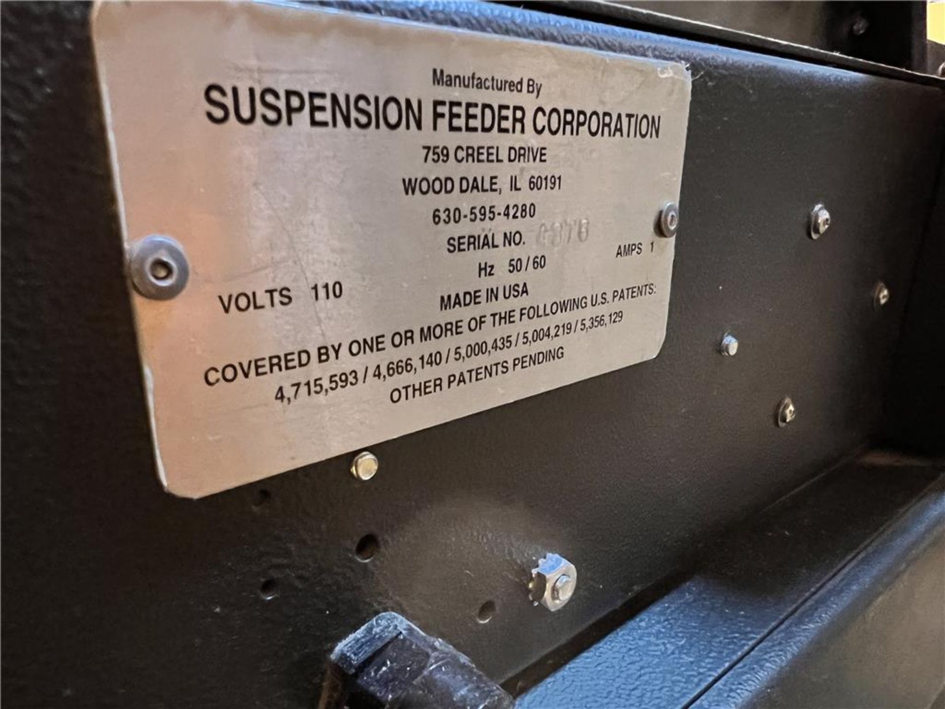 SUSPENSION FEEDER CORP. STRATE-FLO CONTINUOUS FEED ENVELOPE FEEDER, 110 VOLT, S/N: 4378 - Image 2 of 2