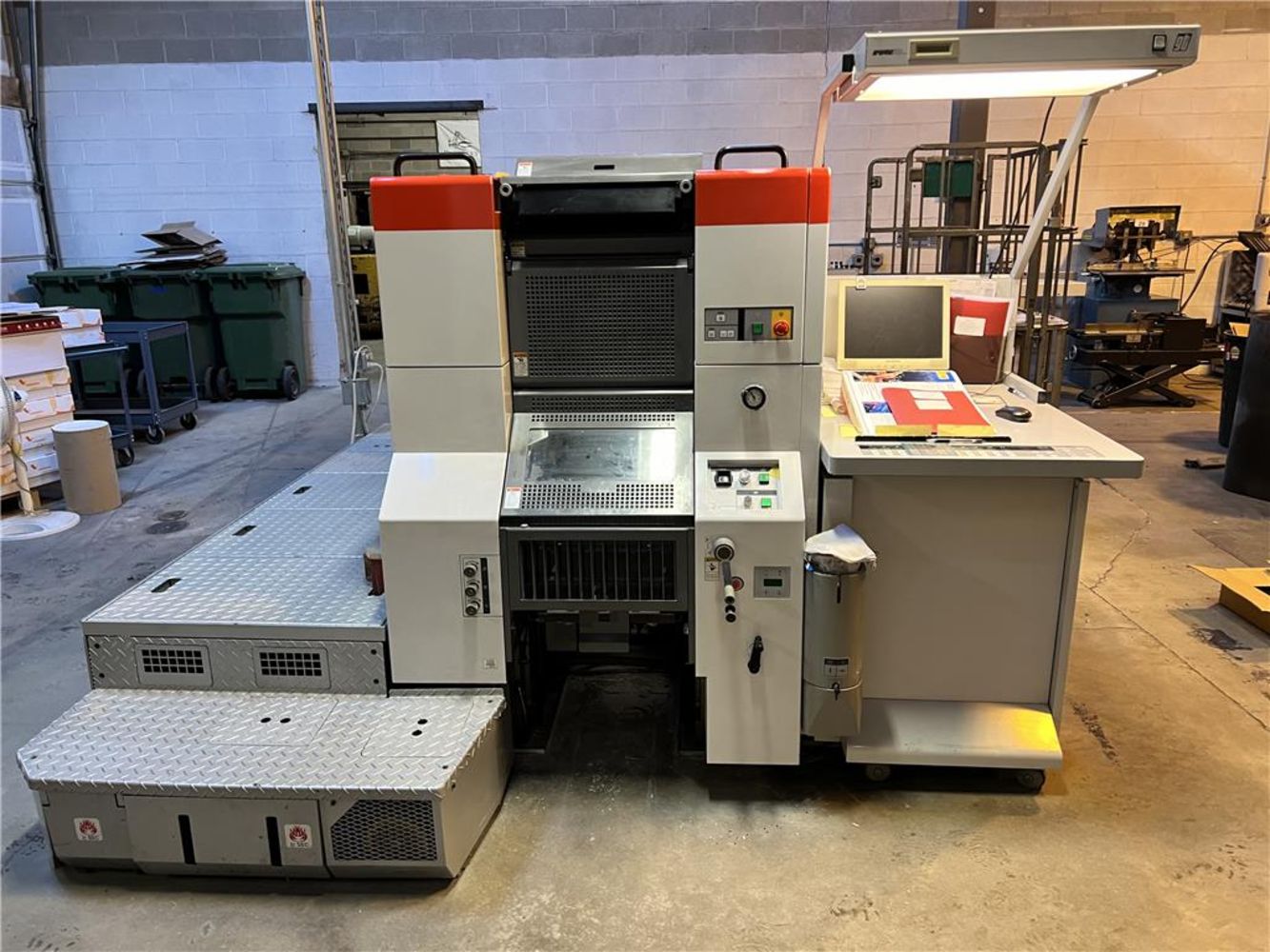 23-37 PUBLIC TIMED ONLINE AUCTION: (2) RYOBI DI OFFSET PRINTING PRESSES - POSTAGE & MAILING MACHINES - YALE FORKLIFT - SHOP & PRINT SUPPORT EQ.