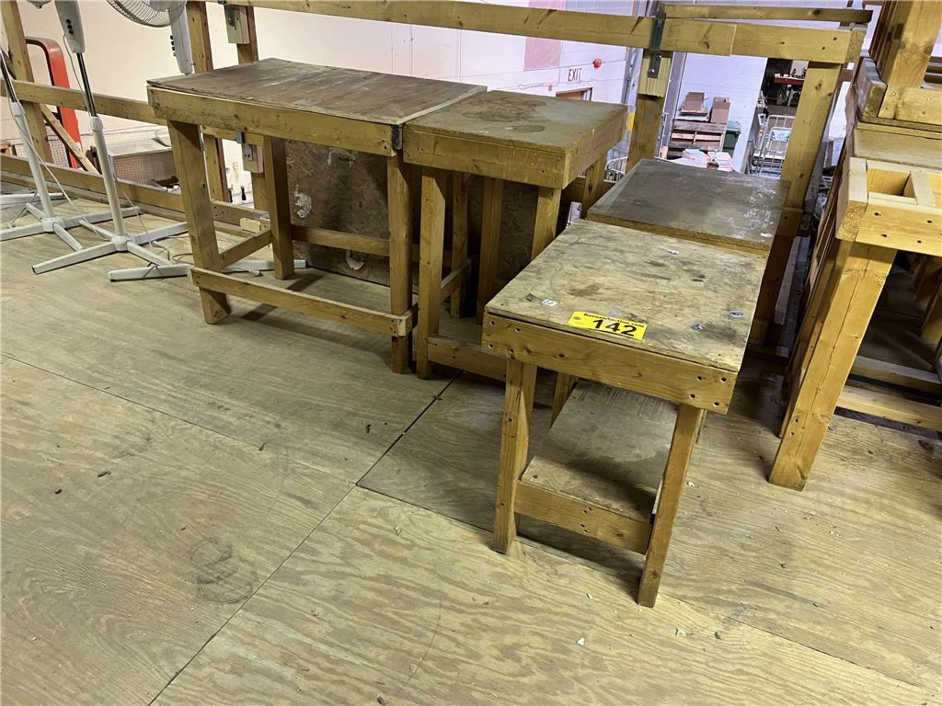 TIMES THE MONEY: (5) ASSORTED SIZE WOODEN WORK TABLES