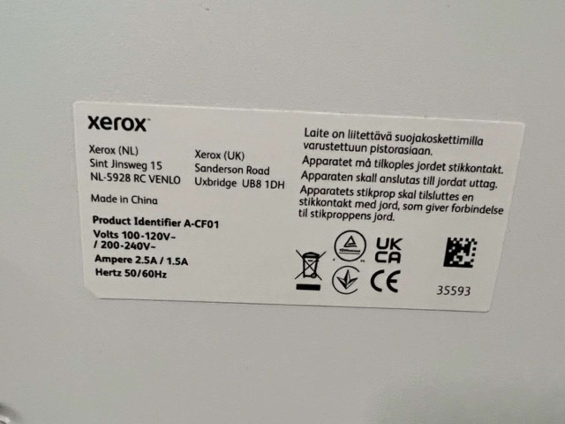 2021 XEROX PRIMELINK C9065 MFP 4-COLOR PRODUCTION PRINTER PRESS, W/ OPTIONAL FIERY RIP - Image 16 of 19