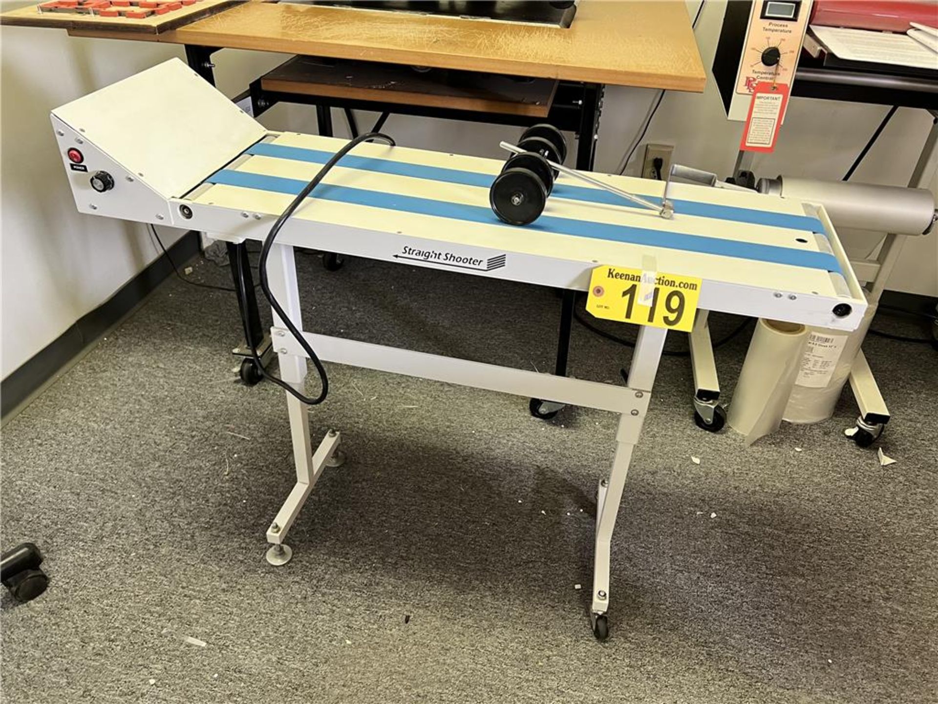 STRAIGHT SHOOTER MODEL SC36 ADJUSTABLE HEIGHT CONVEYOR, 42" X 12"