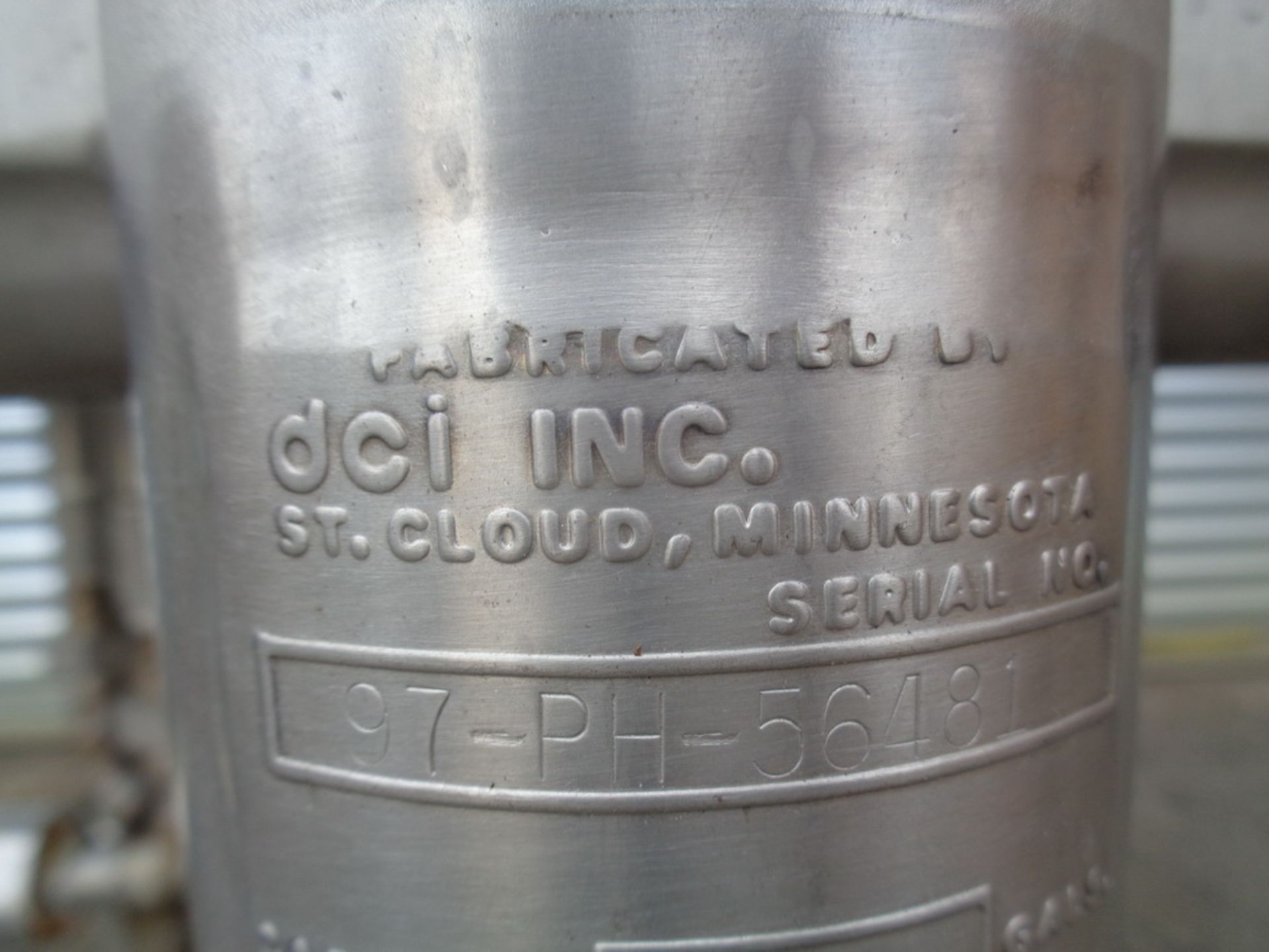 DCI 100 gallon Stainless Steel Sanitary Jacketed Tank - Image 5 of 10
