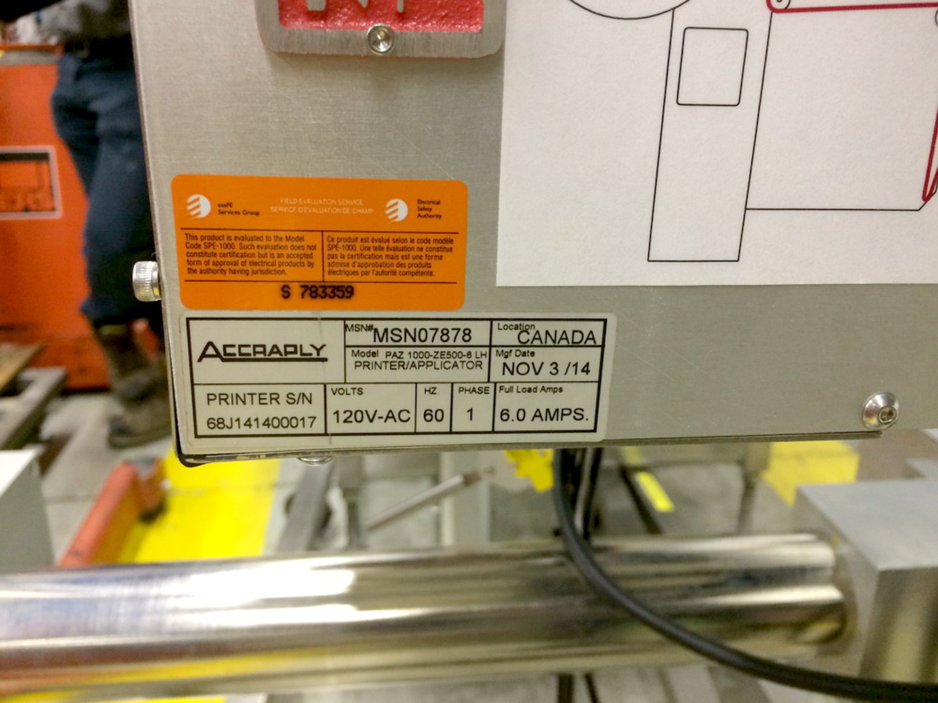 Accraply Pressure Sensitive Label Printer / Applicator - Image 6 of 9