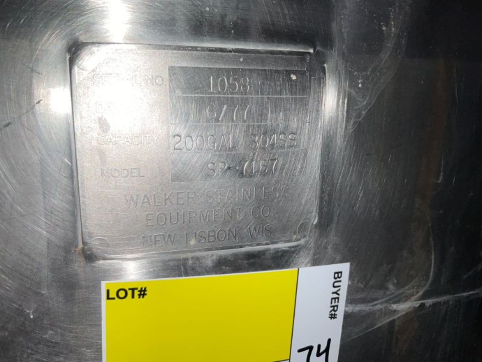 Walker Stainless 200 Gallon Tank - Image 7 of 7