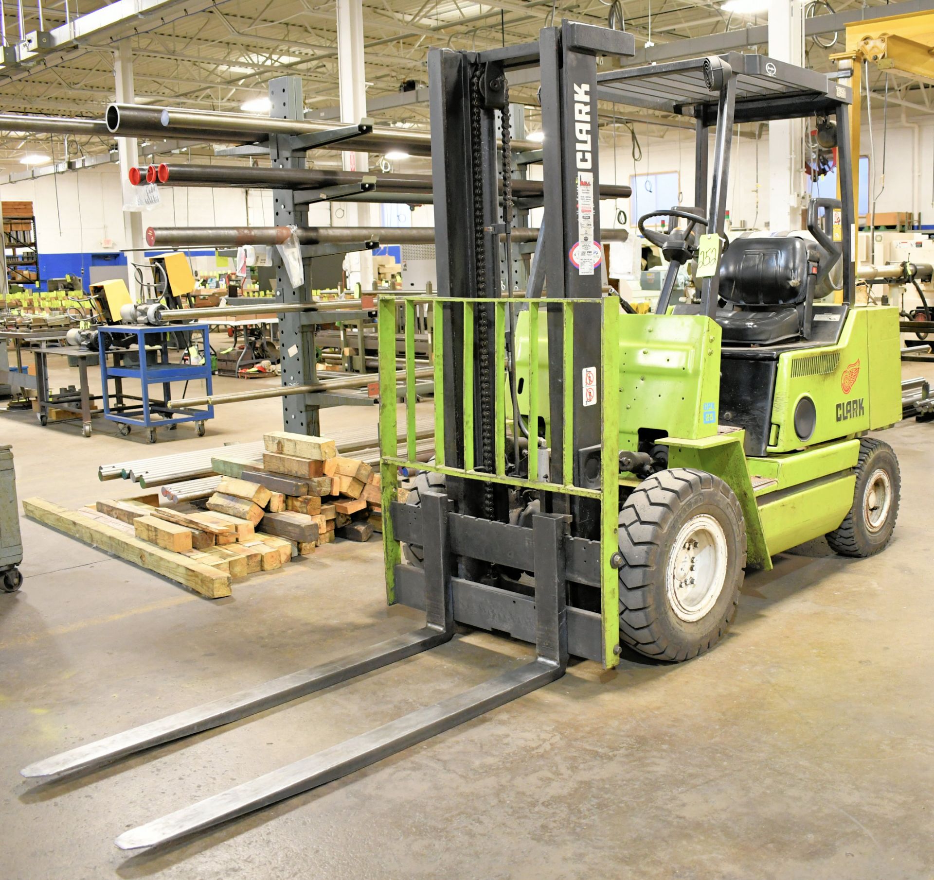 Clark Model GPX25, 5,000-Lbs. x 123" Lift Capacity LP Gas Fork Lift Truck,