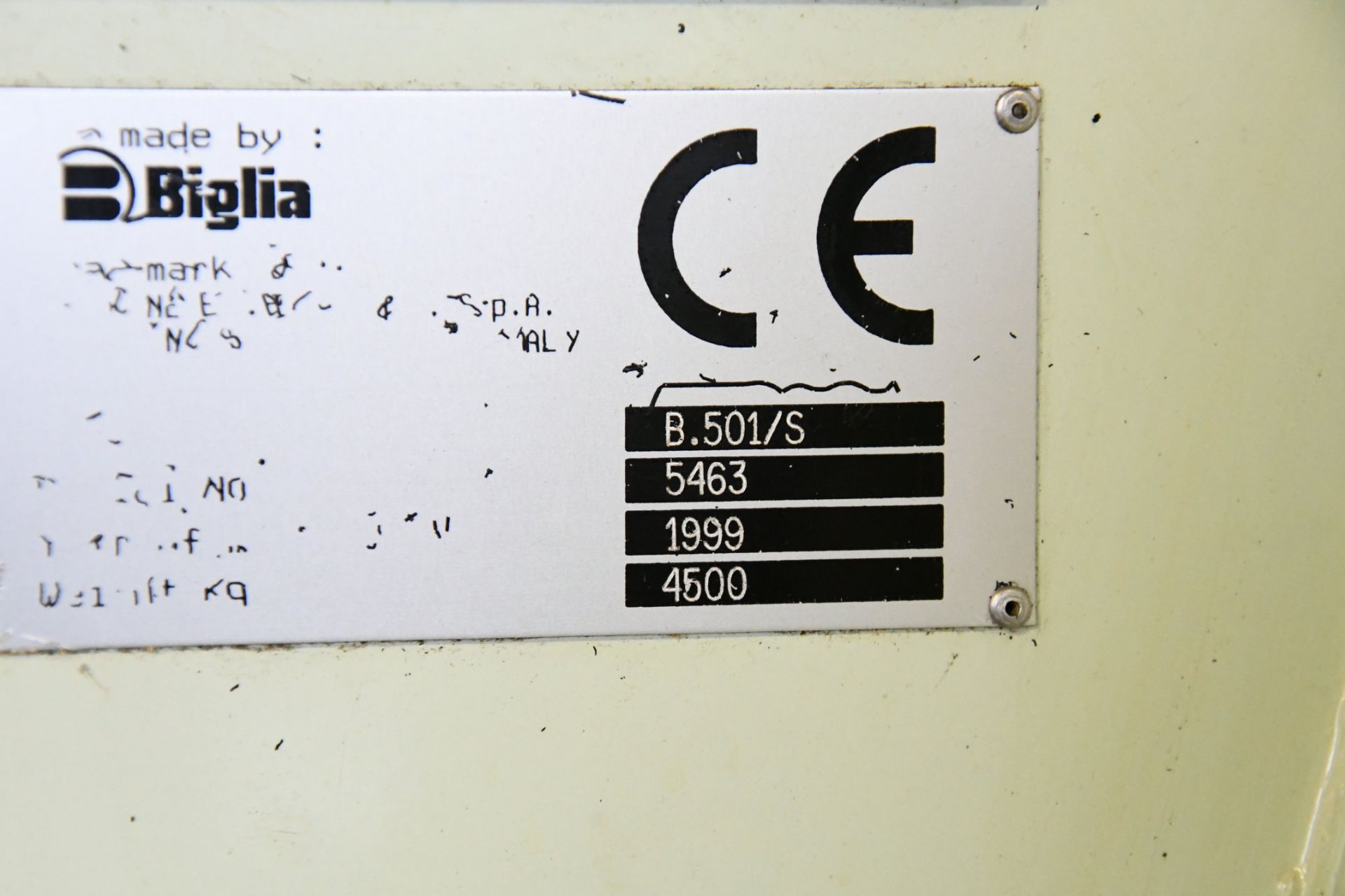 Biglia Multiflex Series B.501/S CNC Turning Center, S/n 5463 (1999), GE Fanuc Series - Image 8 of 9