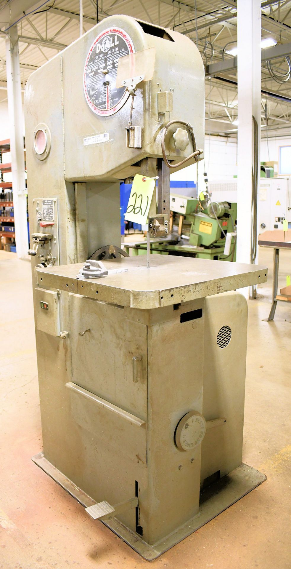DoAll Model 1612-0, 16" Vertical Contour Metal Cutting Band Saw, S/n 209-64512,