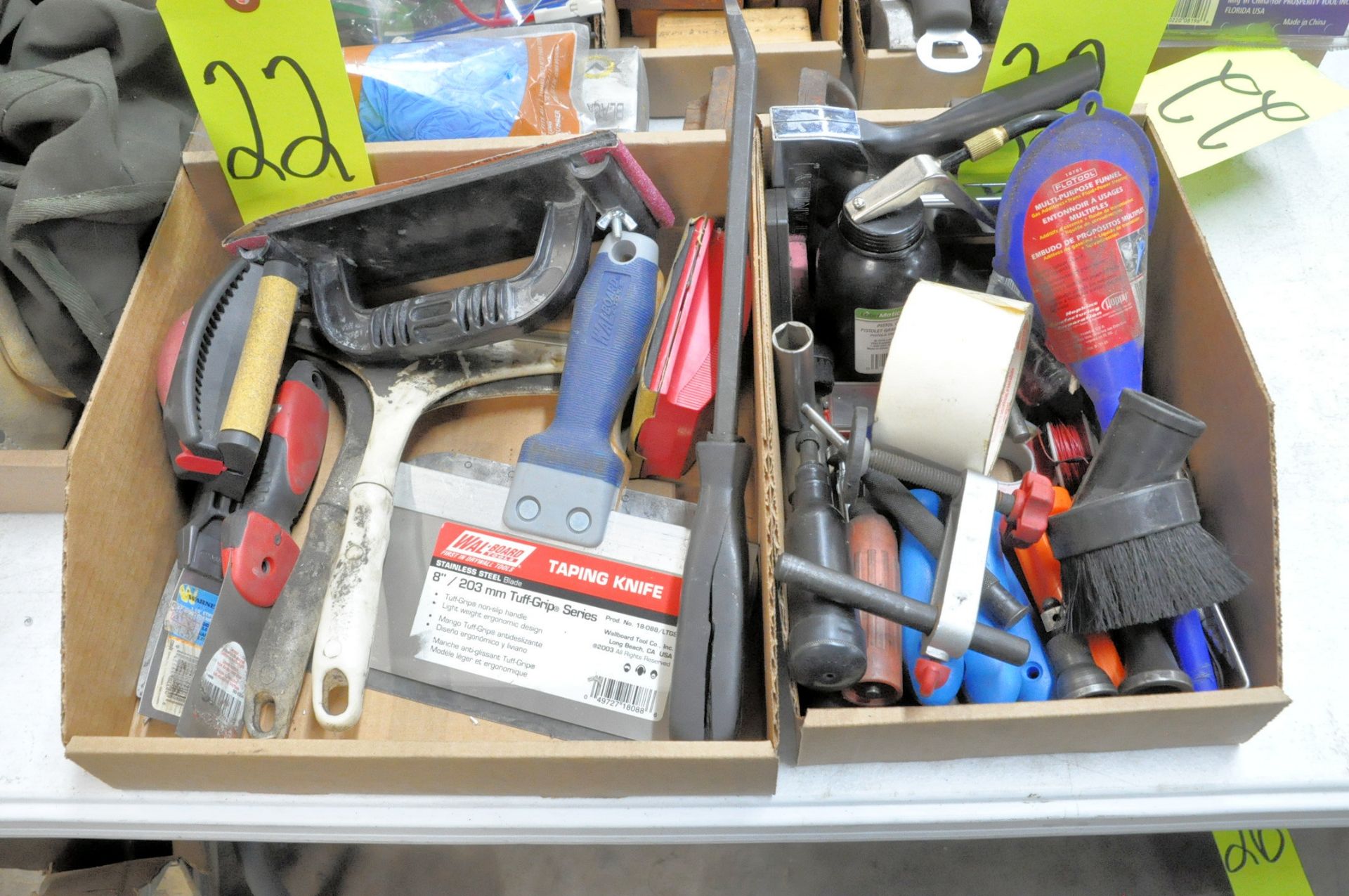 Lot-Brushes, Tool Belt, Padlocks, Putty Knives, Face Mask, Misc. Tools, etc. in (8) Boxes - Image 3 of 6