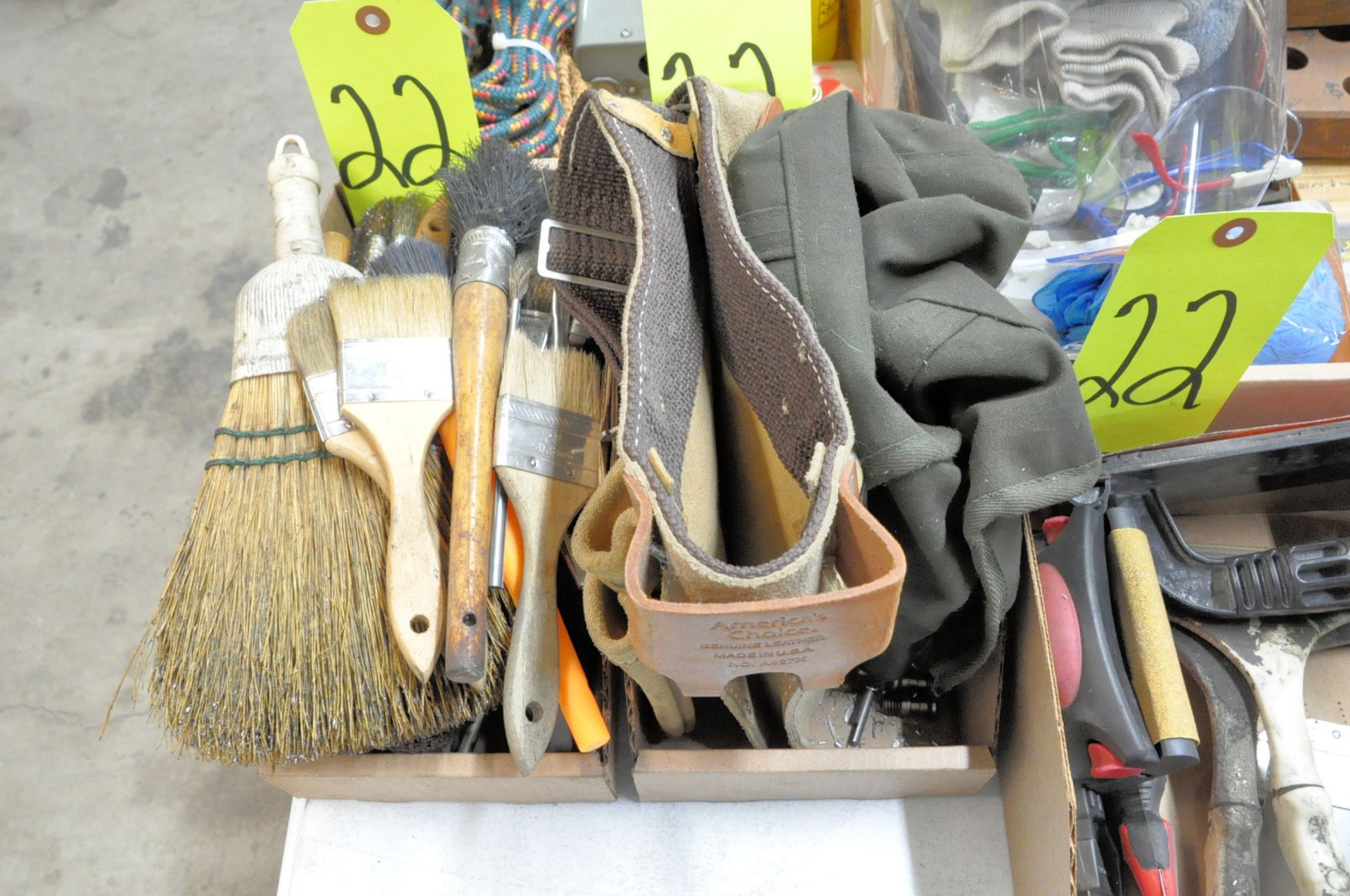 Lot-Brushes, Tool Belt, Padlocks, Putty Knives, Face Mask, Misc. Tools, etc. in (8) Boxes - Image 4 of 6