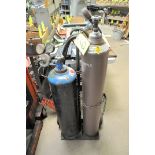 Torch Cart with Oxygen/Acetylene Hose and Regulators (Tanks Not Included)