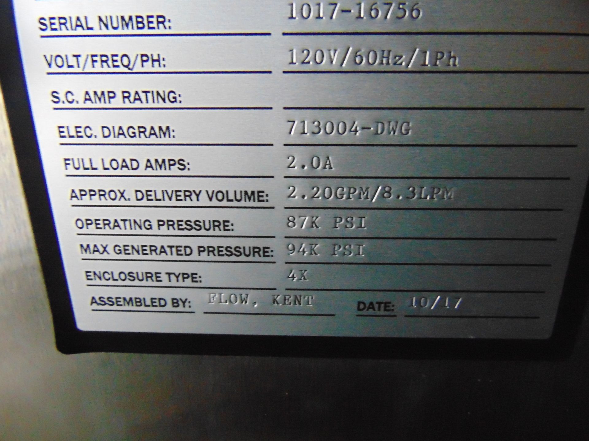 Flow International 30XQ High-Pressure Intensifier Pump - Image 32 of 54