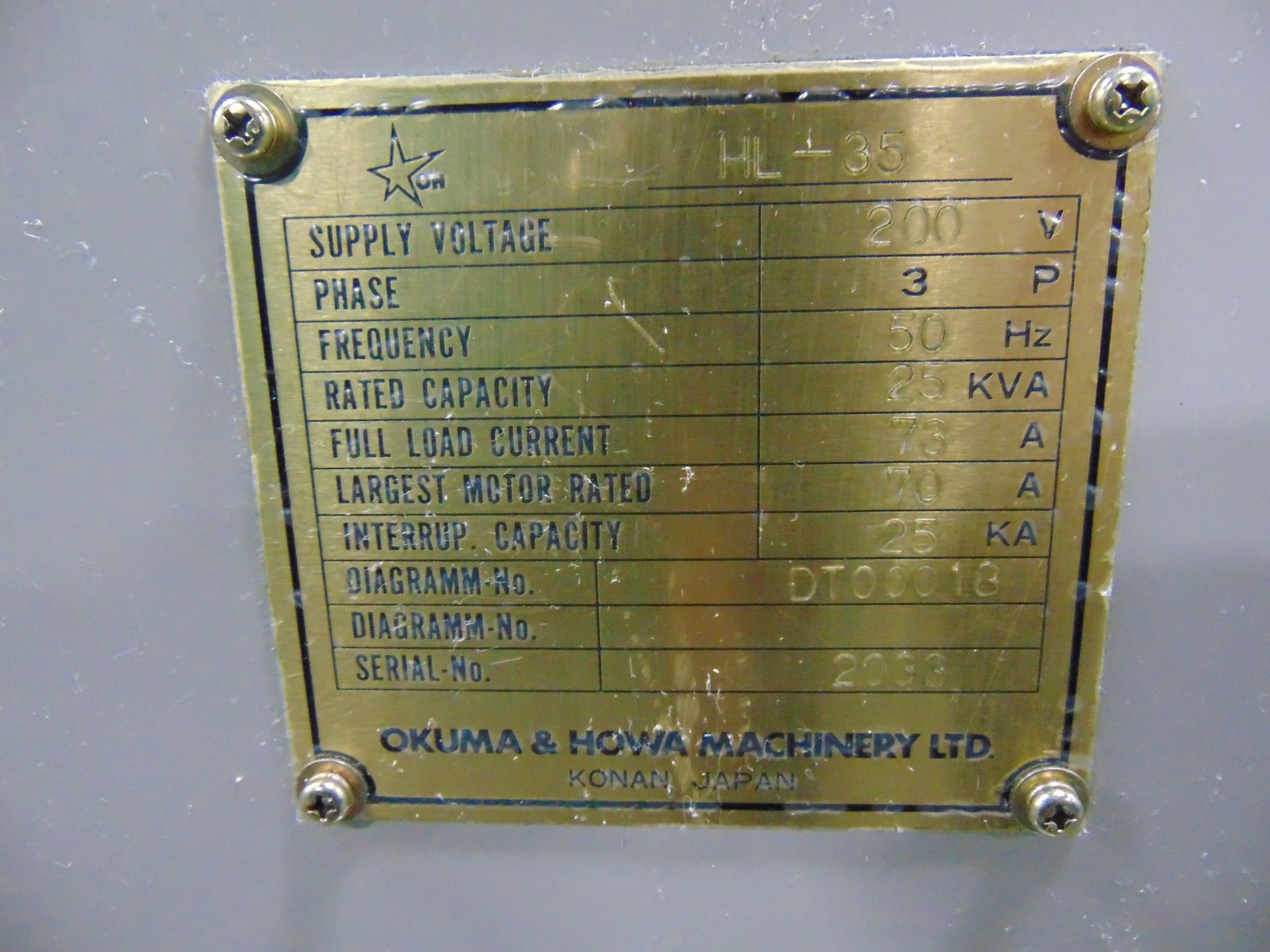 OKUMA & HOWA 2-AXIS CNC LATHE - Image 9 of 11