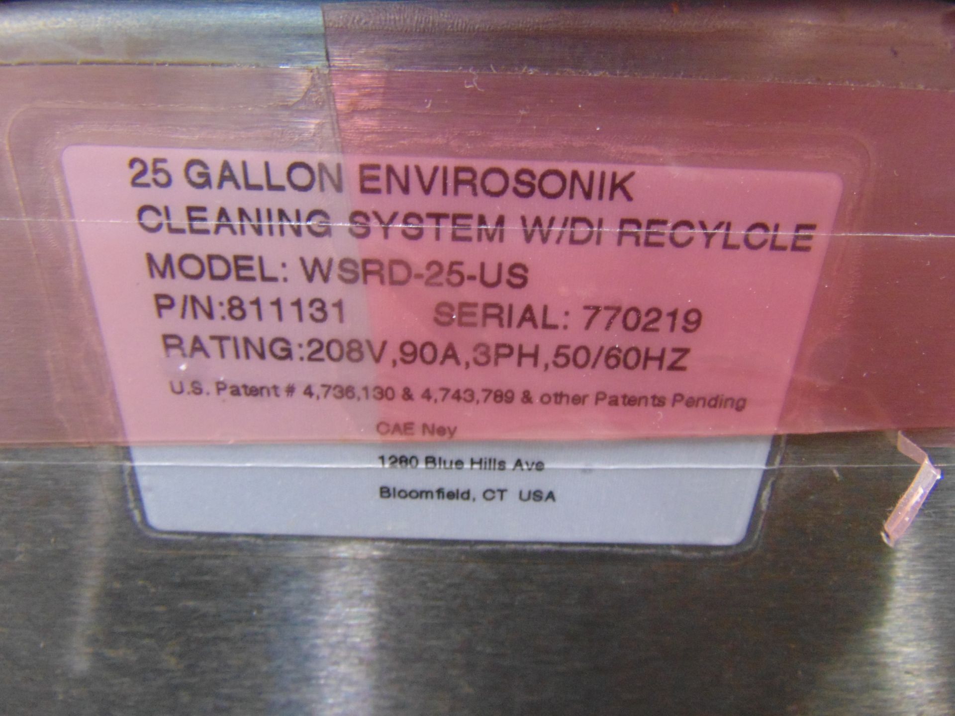 2019 ENVIROSONIK AQUEOUS ULTRASONIC CLEANING SYSTEM - Image 10 of 11