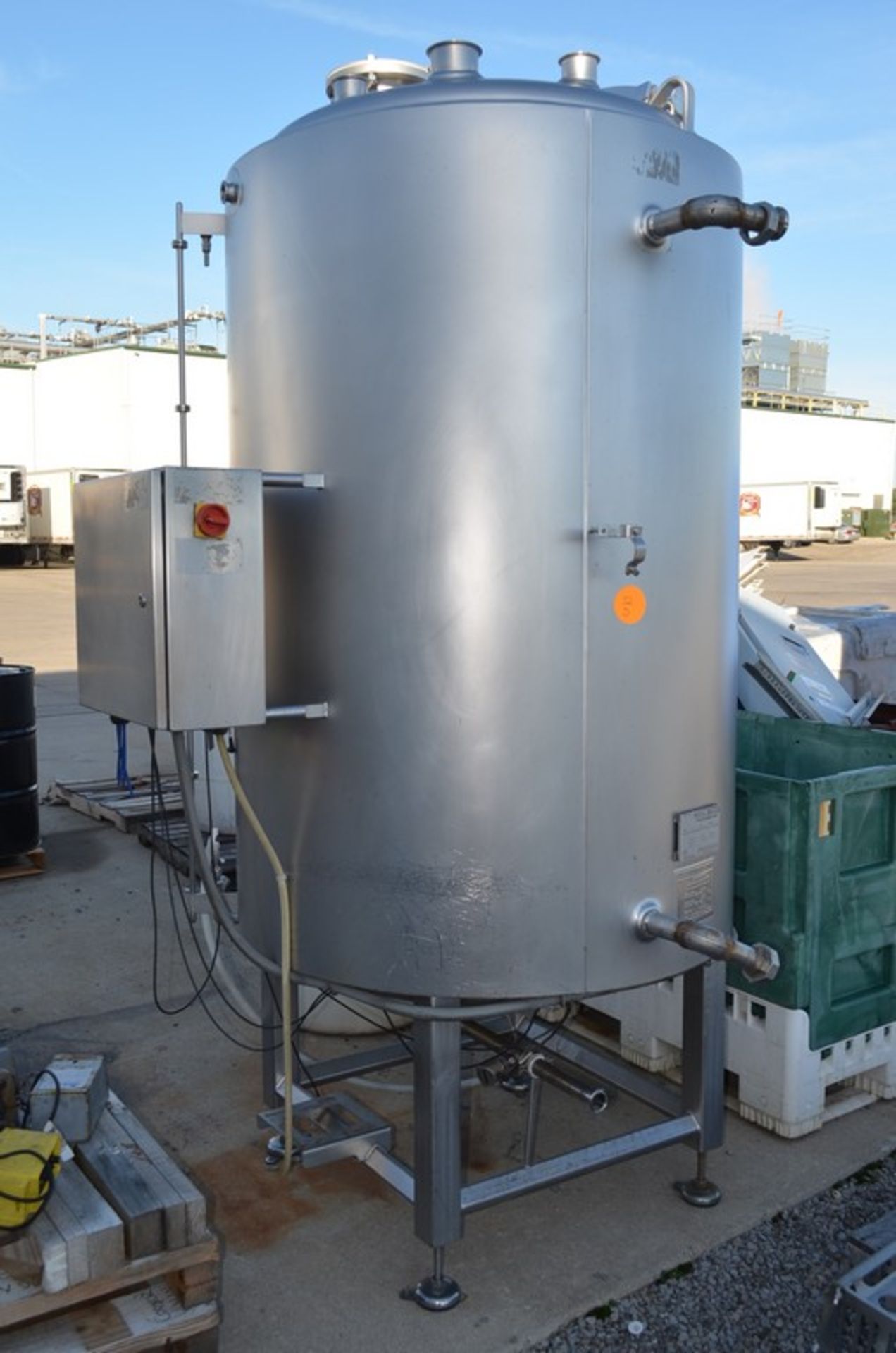 400 Gallon Capacity Feldmeier S/S Jacketed Tank Rated: MAWP 150psi @ 170 Degrees F (Approx.) 48in - Image 3 of 5