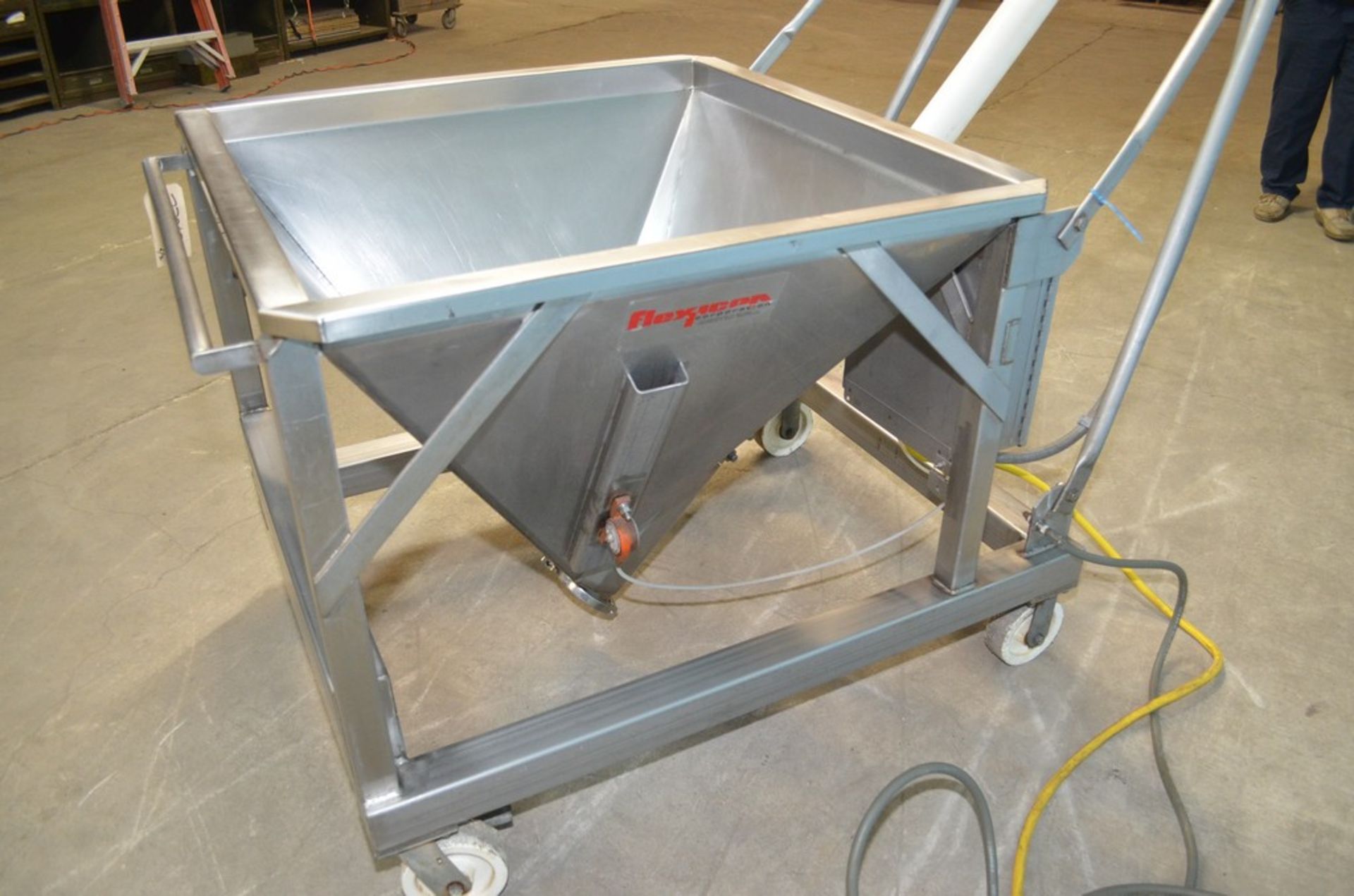 Flexicon 3 in Diameter S/S Flexible Screw Conveyor with S/S Hopper. Approx. 10 ft L Auger with - Image 9 of 11