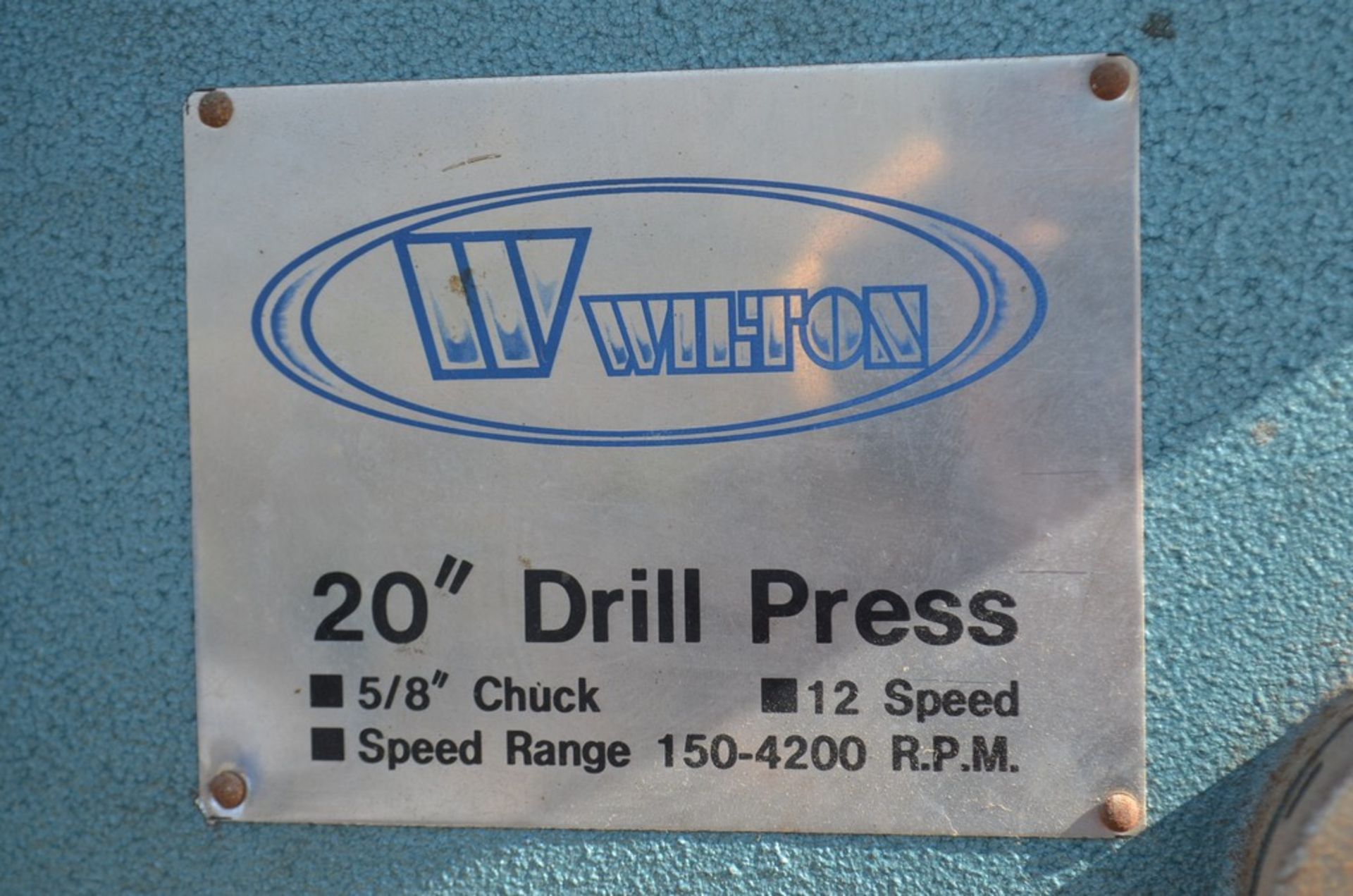 Wilton 20" Drill Press, 5/8" Chuck, 12 Speed, Speed Range 150-4200 RPM, S/N: 92030186 - Image 5 of 5