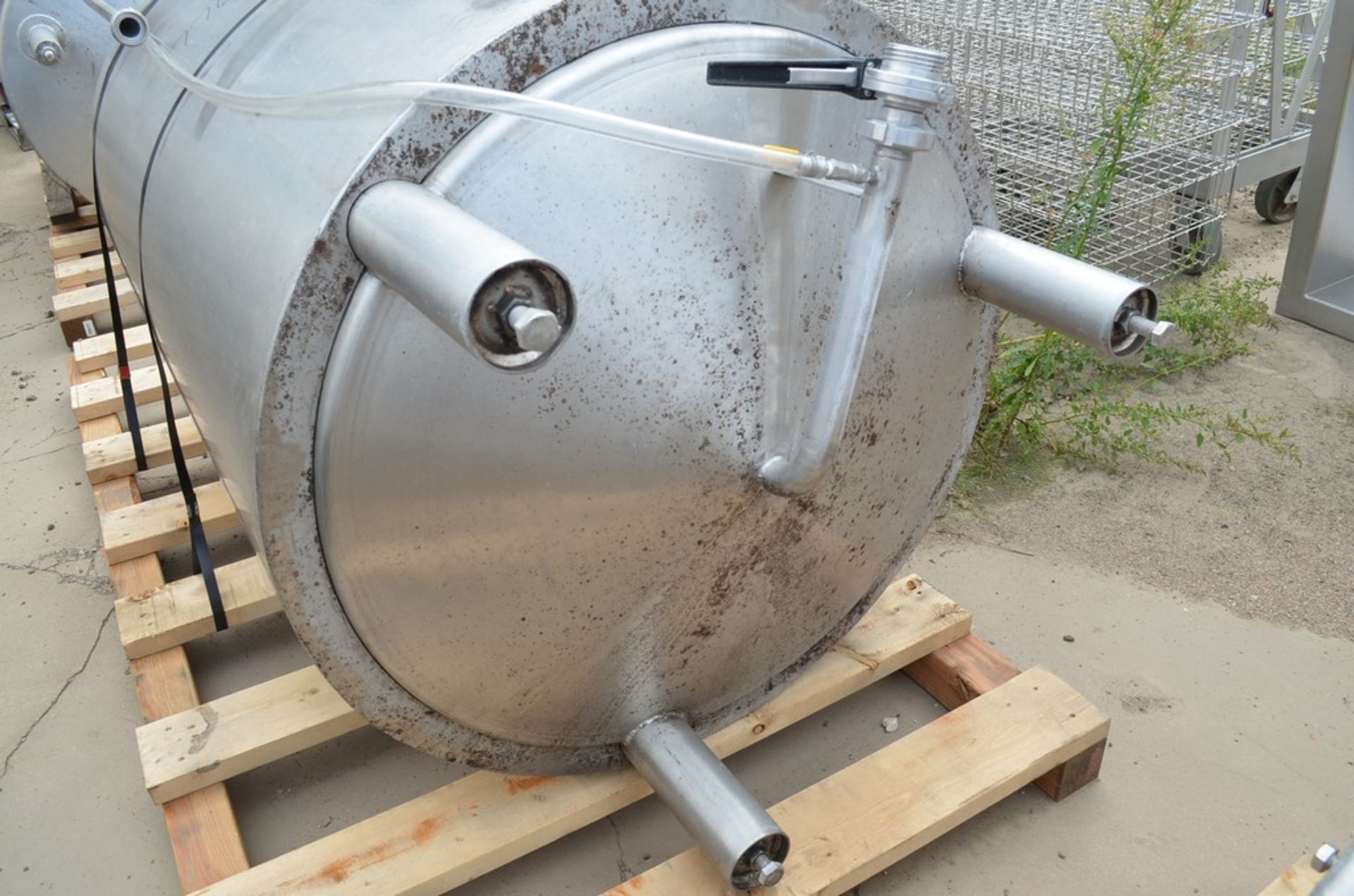 8.5 BBL (1,000 Liter/265 Gallons) Cote Manufacturing Vertical S/S Jacketed Brite Tank. Dome Top, - Image 9 of 11