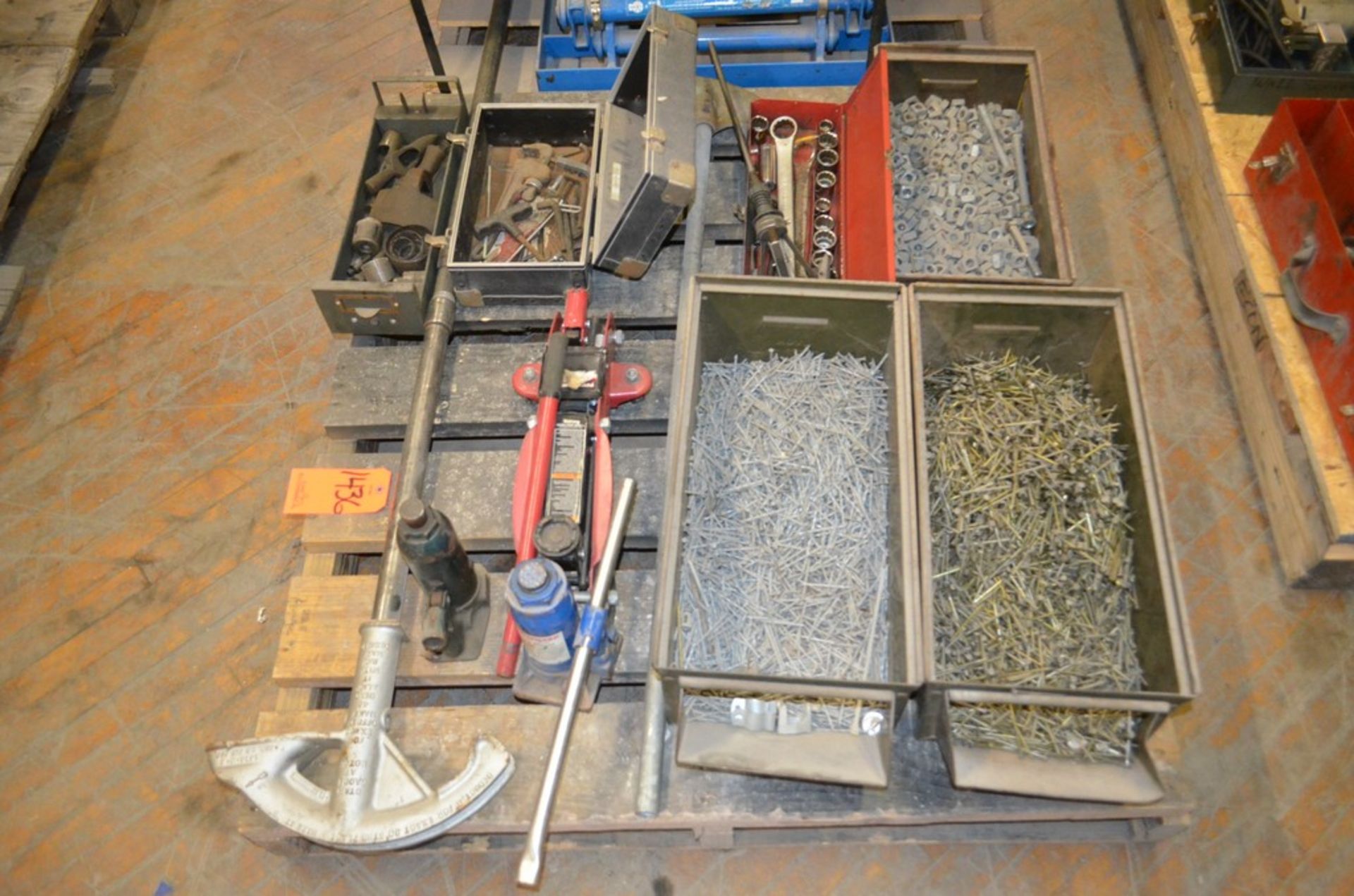 Lot - Hydraulic Jacks, Pipe Bender, Hand Wrenches, Nails Etc. - Image 2 of 2