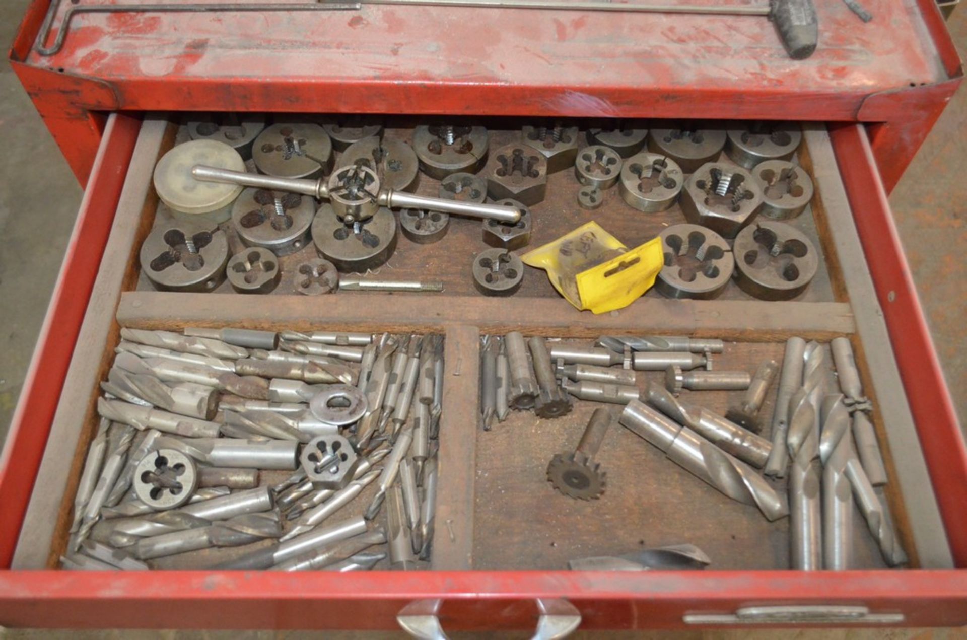 Lot - Portable Tool Cabinet and Tool Box with Assorted Drill Bits, Reamers, End Mills Etc. - Image 7 of 12