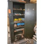 Single Door Storage Cabinet with Misc. Shop Tooling and Supplies