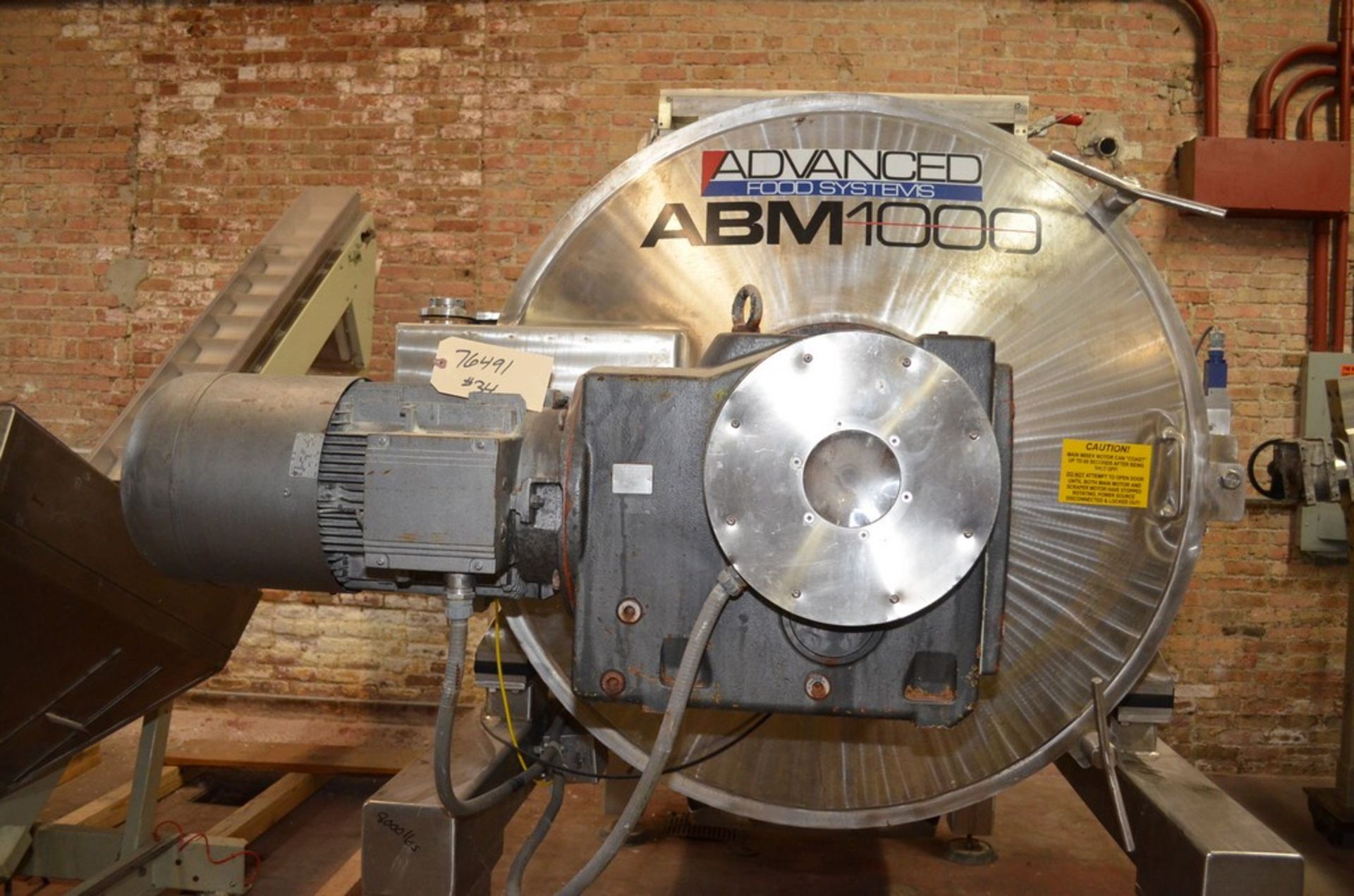 Advanced Food Systems Model ABM1000 1,000 Pound Stainless Steel Batch Mixer with 150 HP Drive, - Image 2 of 14