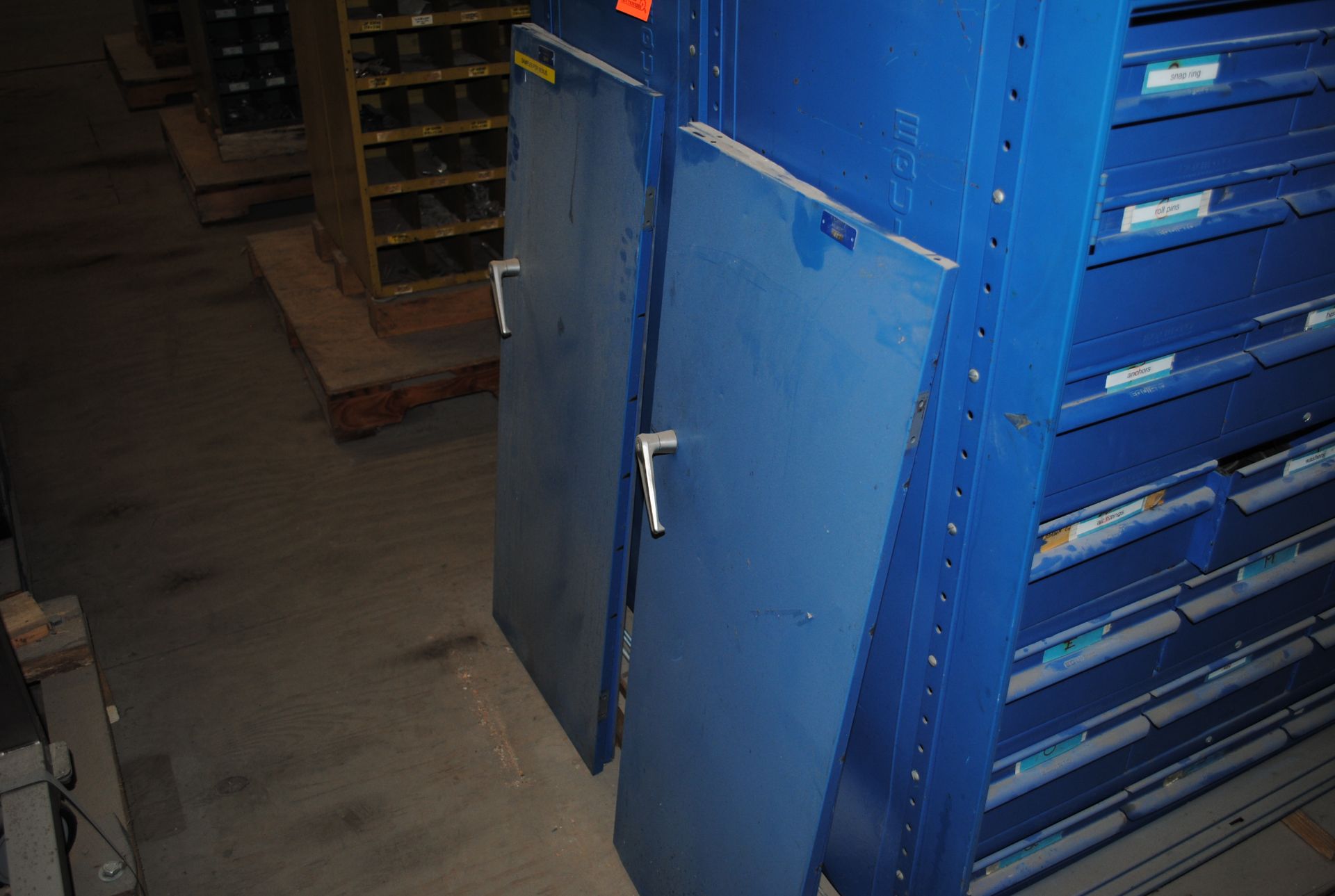 Lot - (1) Blue Cabinet with Stop/Start Buttons, European Switches, Metric Air Fittings, (1) Cabinet - Image 3 of 3