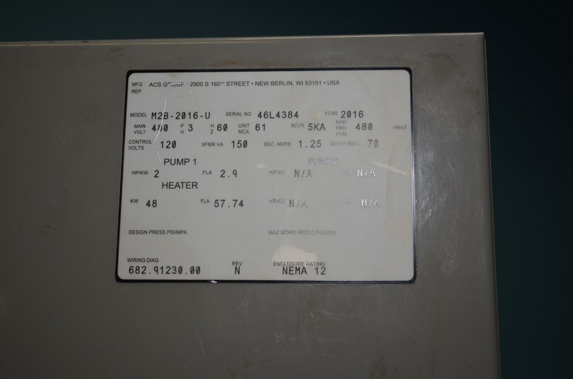 Sterling M2B2016U Oil Temperature Control Unit. Provides Accurate Temperature Control with a Range - Image 12 of 12