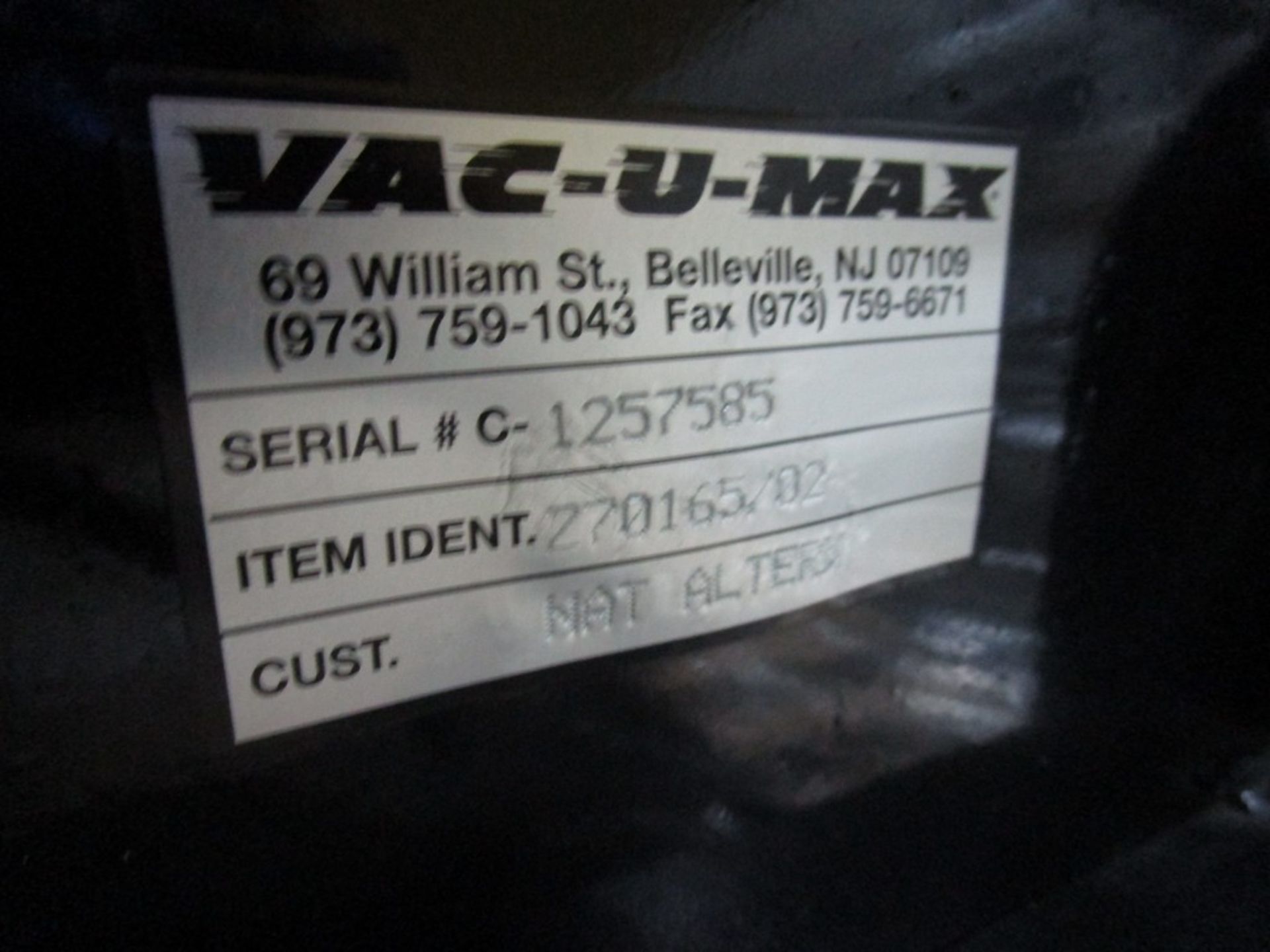 Vac U Max Bulk Bag Super Sack Unloader with Screw Discharge Assembly. Painted C/S Upper and Lower - Image 17 of 17