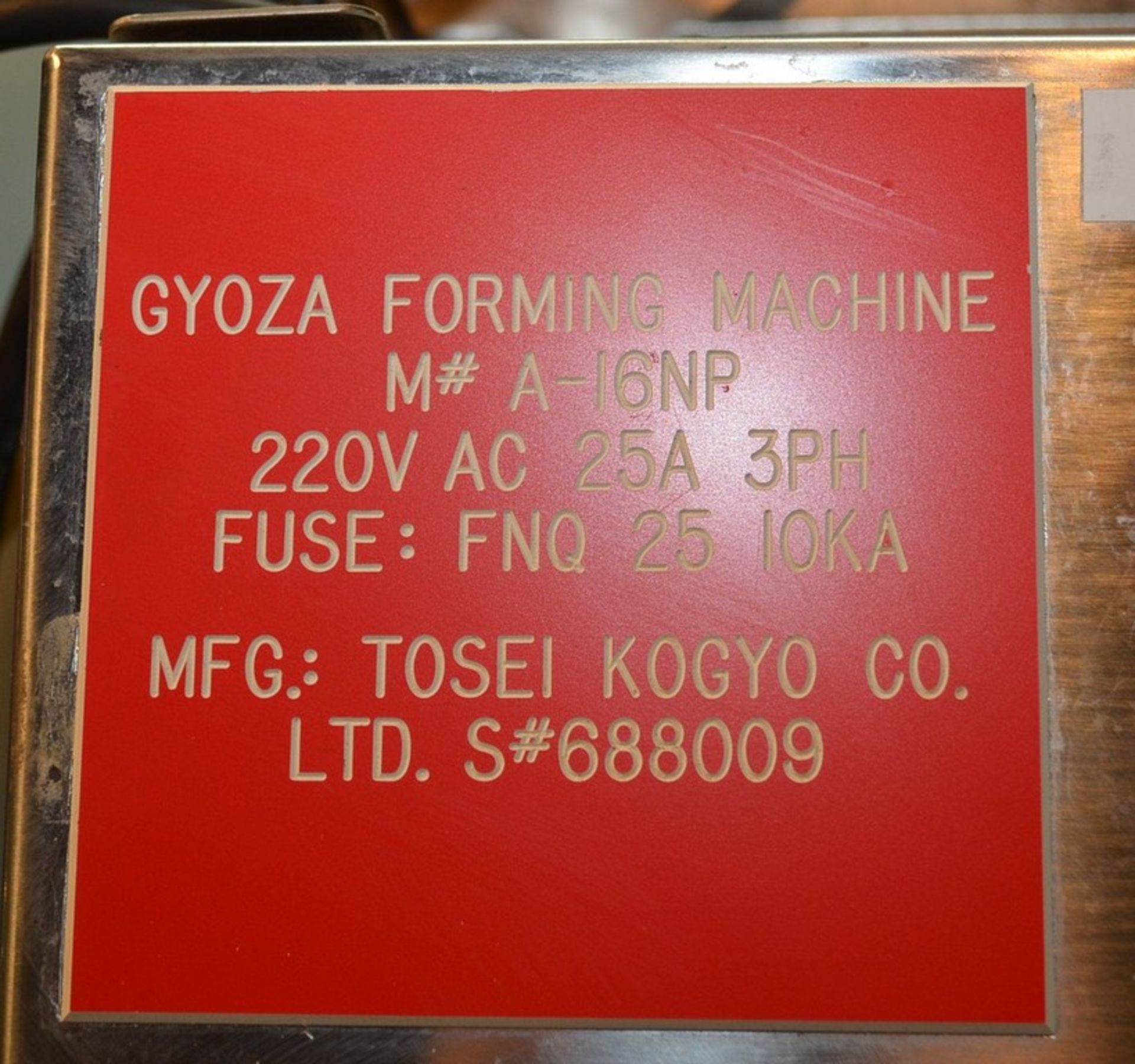 Tosei Kogyo A16NP Automatic Pierogi/Gyoza Forming and Filling Machine. Maximum Capacity Approx 10, - Image 20 of 25