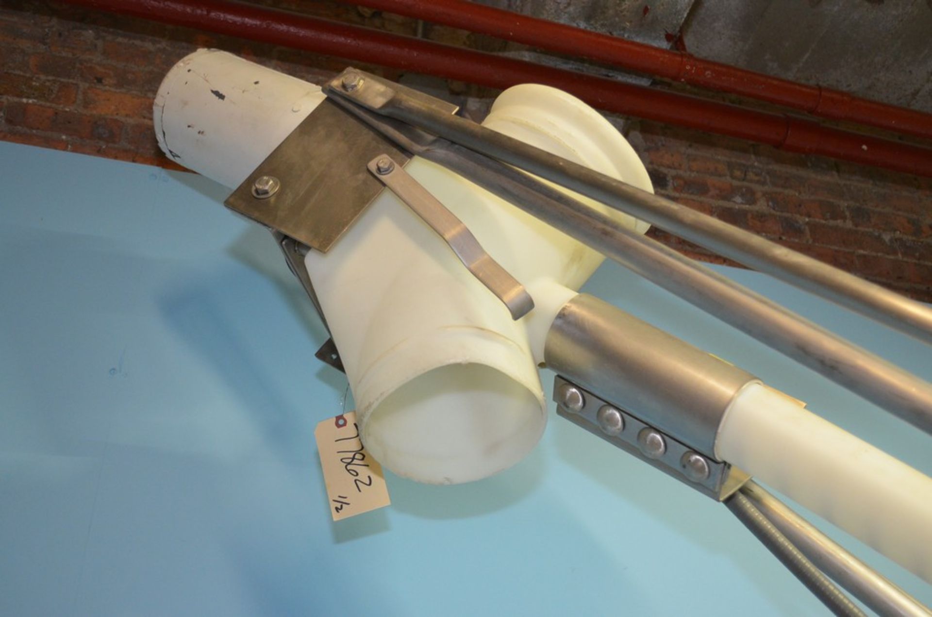 Flexicon 3 in Diameter S/S Flexible Screw Conveyor with S/S Hopper. Approx. 10 ft L Auger with - Image 6 of 11