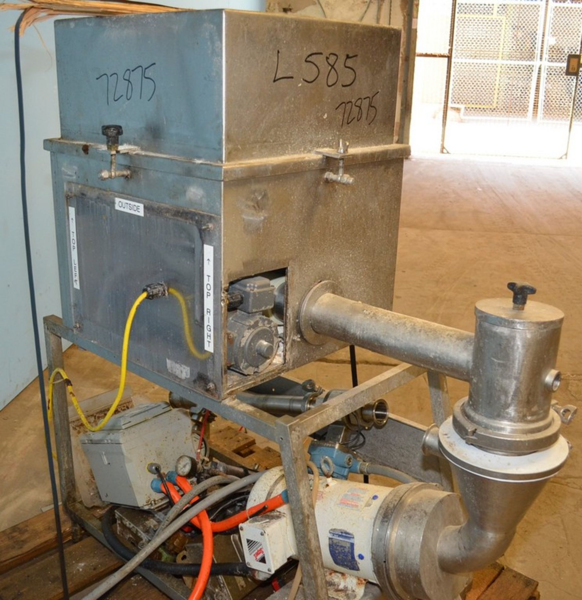 Dry and Liquid Ingredient Blending Skid with Dry Ingredient Auger Feeder. 5 HP S/S Rotary Impeller - Image 7 of 9