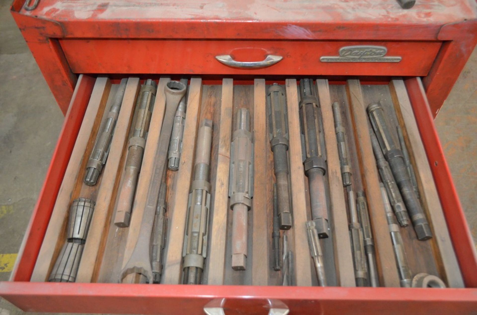 Lot - Portable Tool Cabinet and Tool Box with Assorted Drill Bits, Reamers, End Mills Etc. - Image 6 of 12