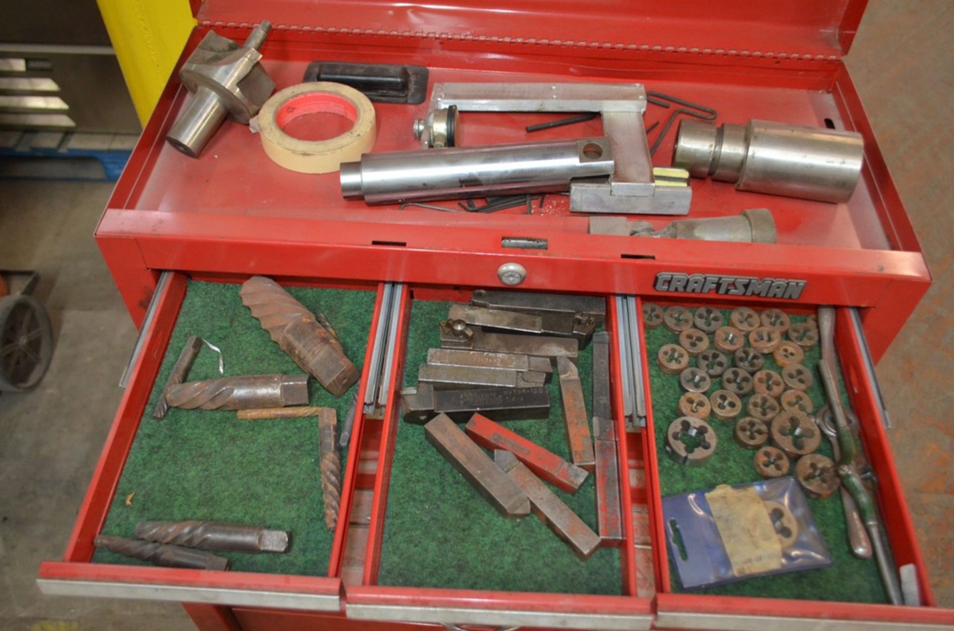 Lot - Portable Tool Cabinet and Tool Box with Assorted Drill Bits, Reamers, End Mills Etc. - Image 12 of 12