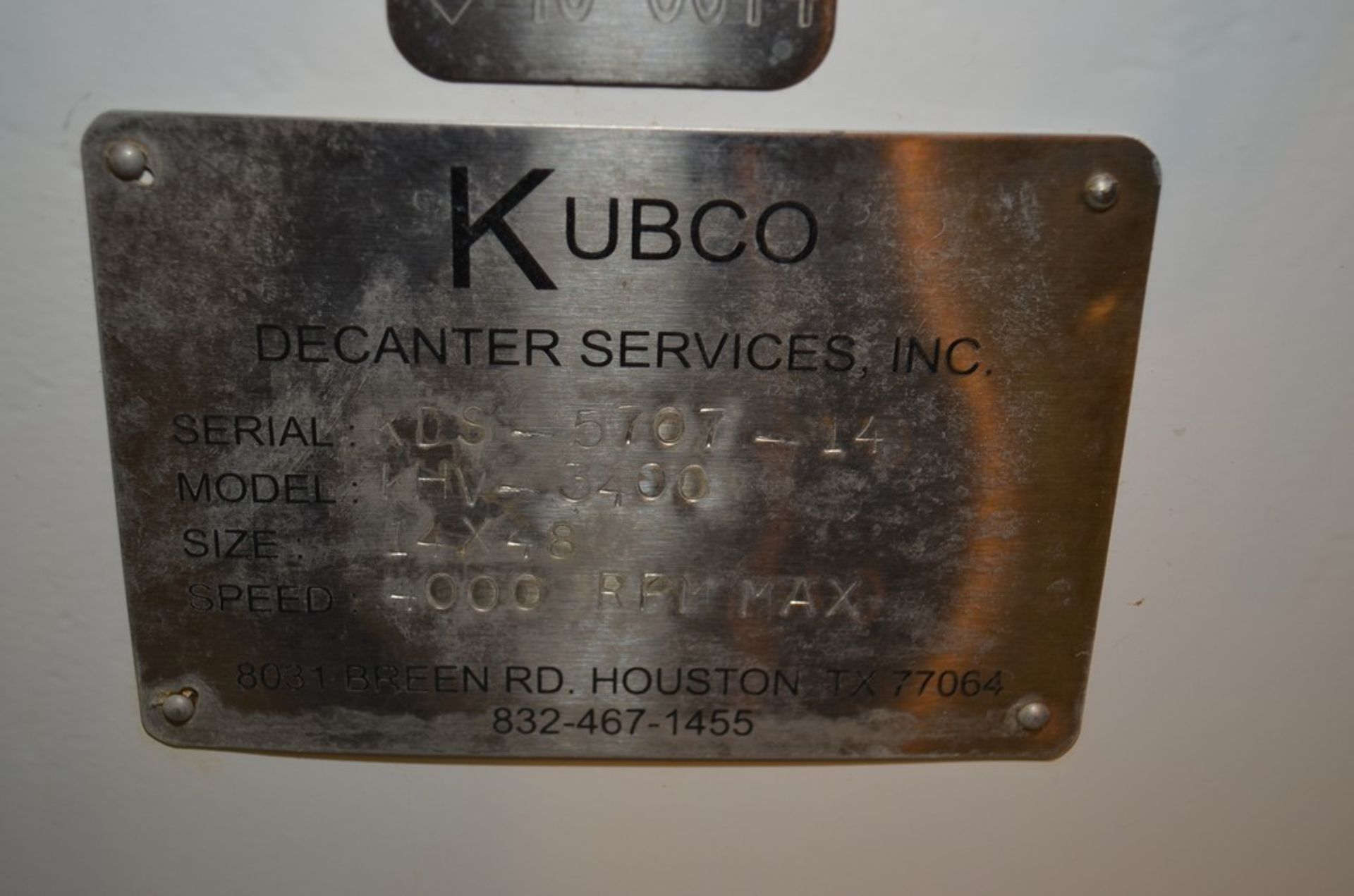 Kubco Model KHV3400 S/S Decanter Centrifuge. Size 14 x 48. 14 in Diameter S/S Bowl, 48 in Bowl - Image 18 of 28