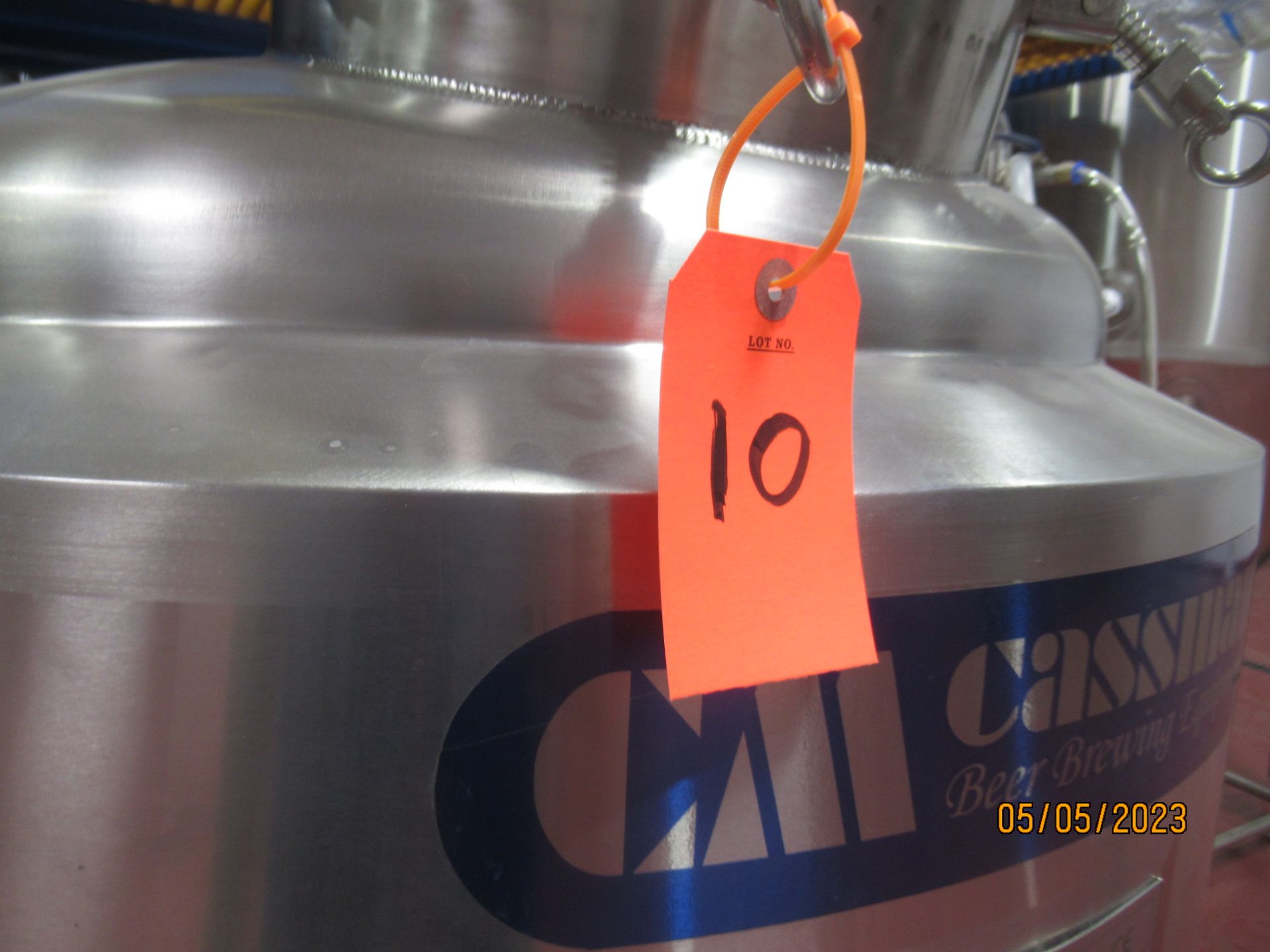 350 Liter Capacity,CM Cassman/ Jinan Cassman CM350L Stainless Steel Jacketed Fermentation Vessel S/ - Image 3 of 3