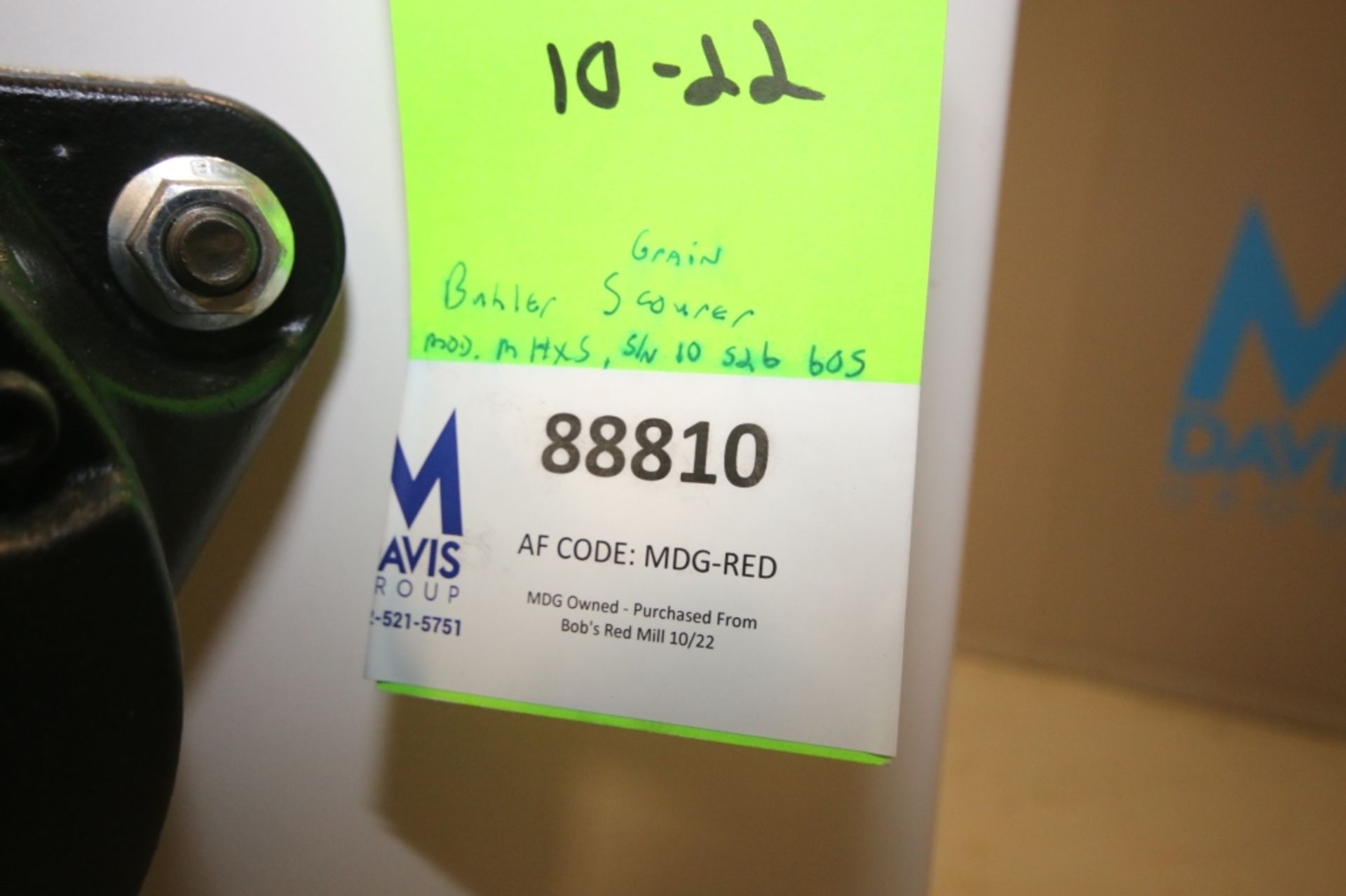 Buhler Scourer, Model MHXS 30/60, S/N 10526 605  (INV#88810)(Located @ the MDG Showroom in Pgh., - Image 6 of 6