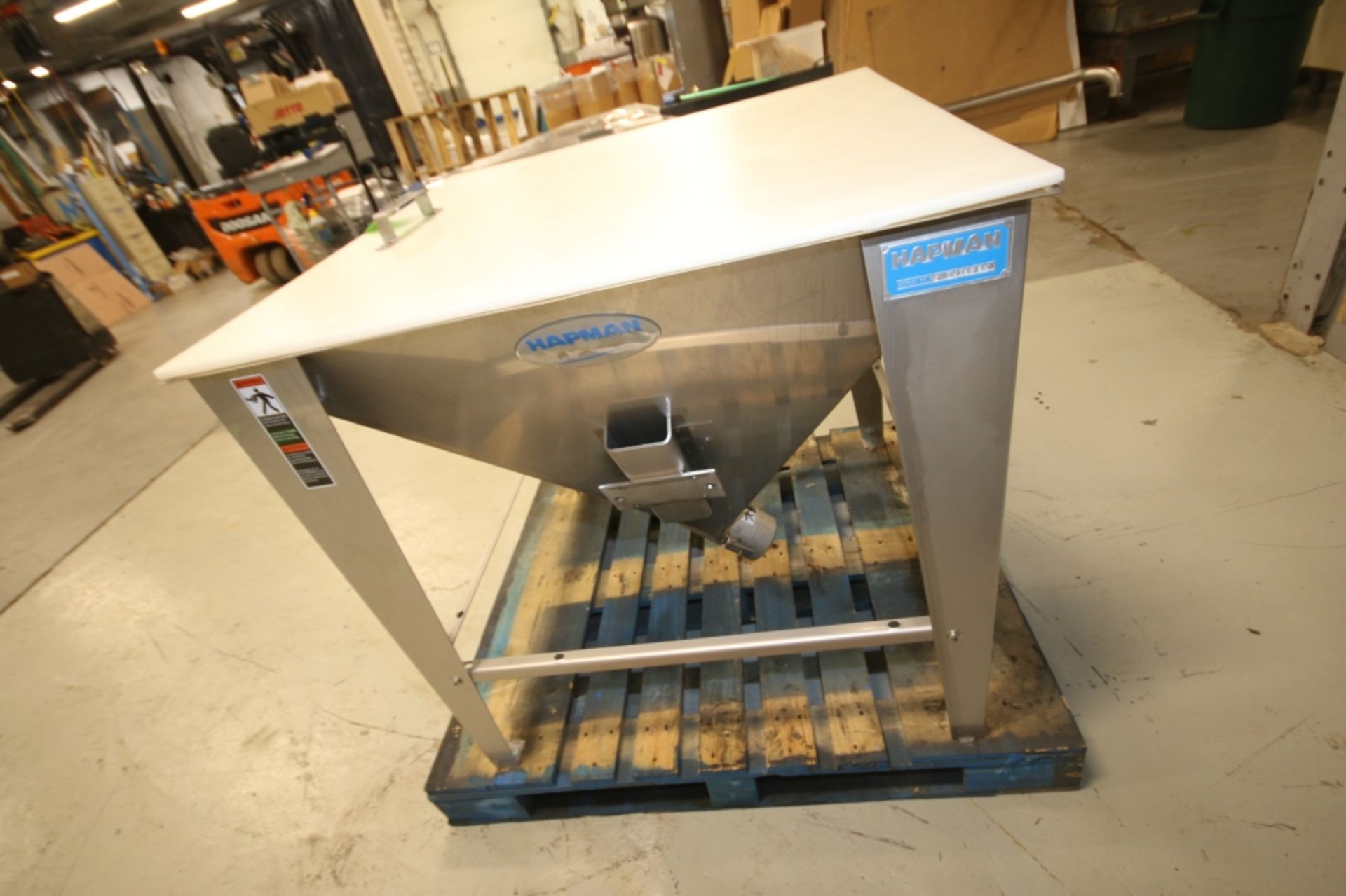 Hapman Powder Auger Conveyor System, Includes38" W x 38" L x 36" H S/S Hopper SN X 14107 BA, with - Image 5 of 10