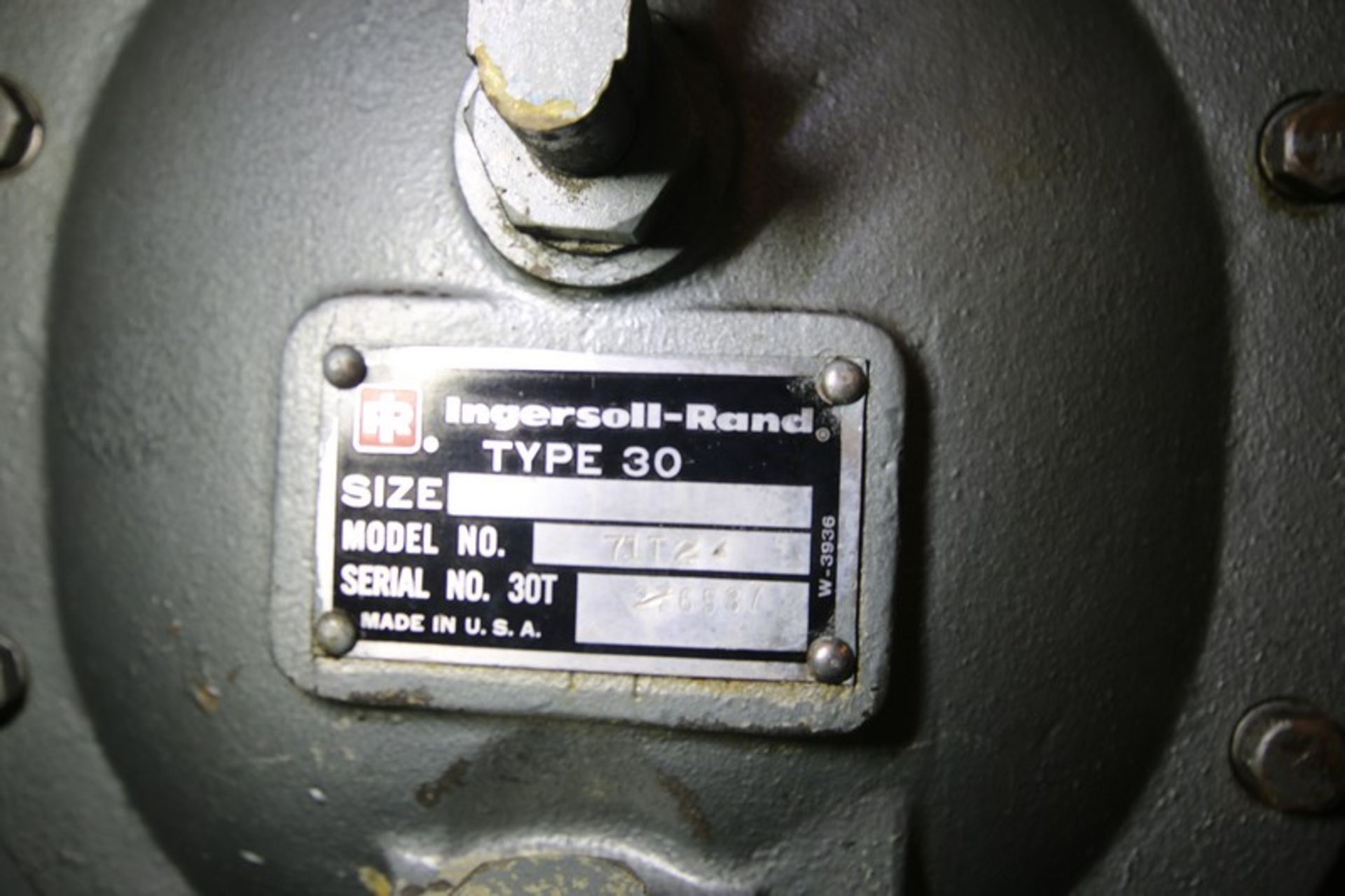 Ingersoll Rand 10 hp Reciprocating Air Compressor,Model 71T4, SN 276537, 1740 rpm, 230/460V, Mounted - Image 2 of 7