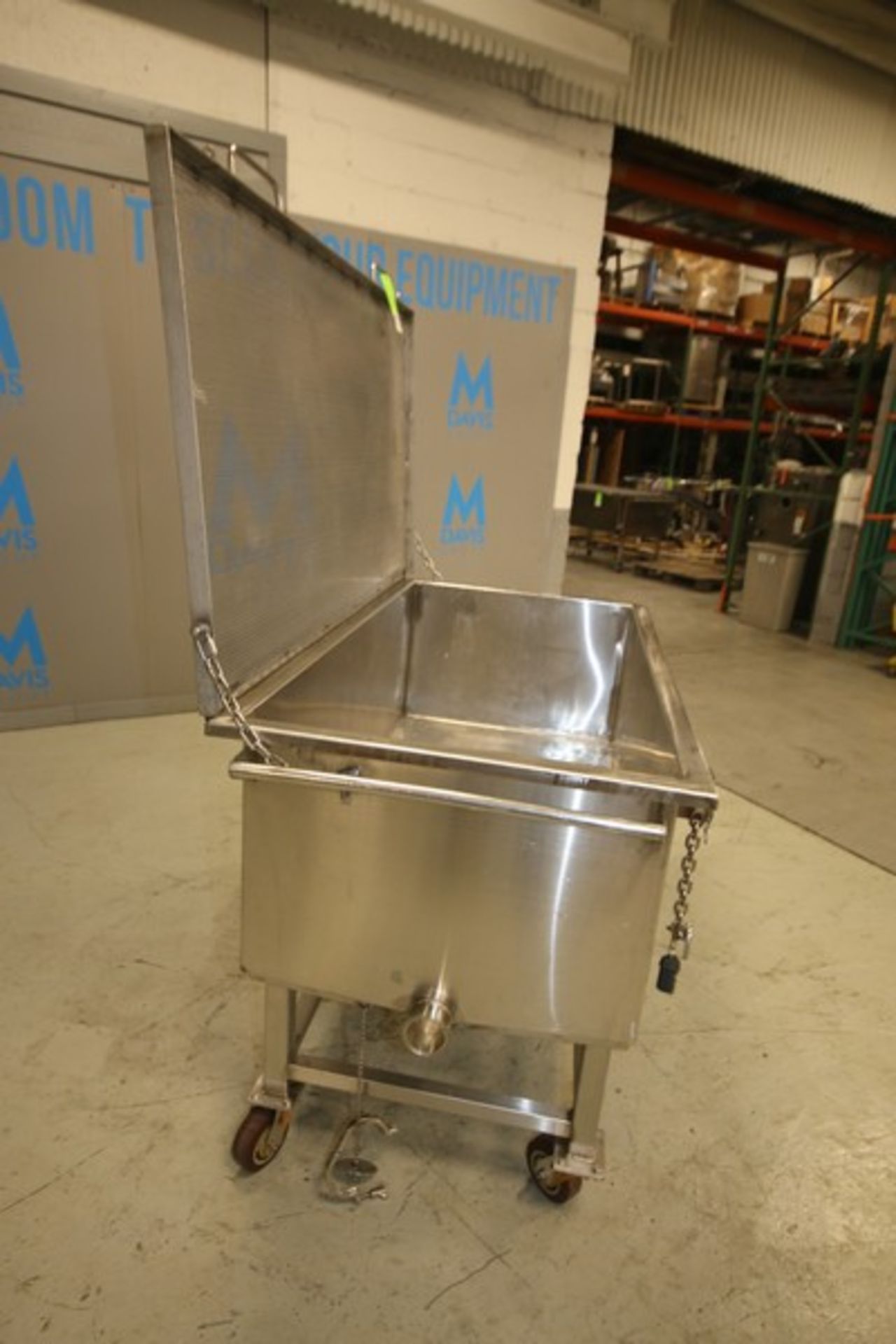 5' L x 30" W x 20" D S/S Portable Tank with Hinged Lid, 3" CT Drain (INV#92815) (Located @ the MDG - Image 5 of 5