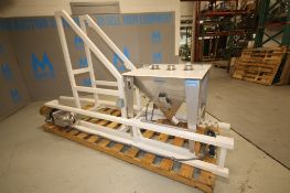 Hapman Powder Auger Conveyor System, Includes38" W x 38" L x 41" H S/S Hopper SN X 1410700, with 5