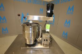 Groen 20 Quart Electric Countertop Steam Jacketed S/S Kettle, Model TDB/7-20, SN 115450, Max WP 50