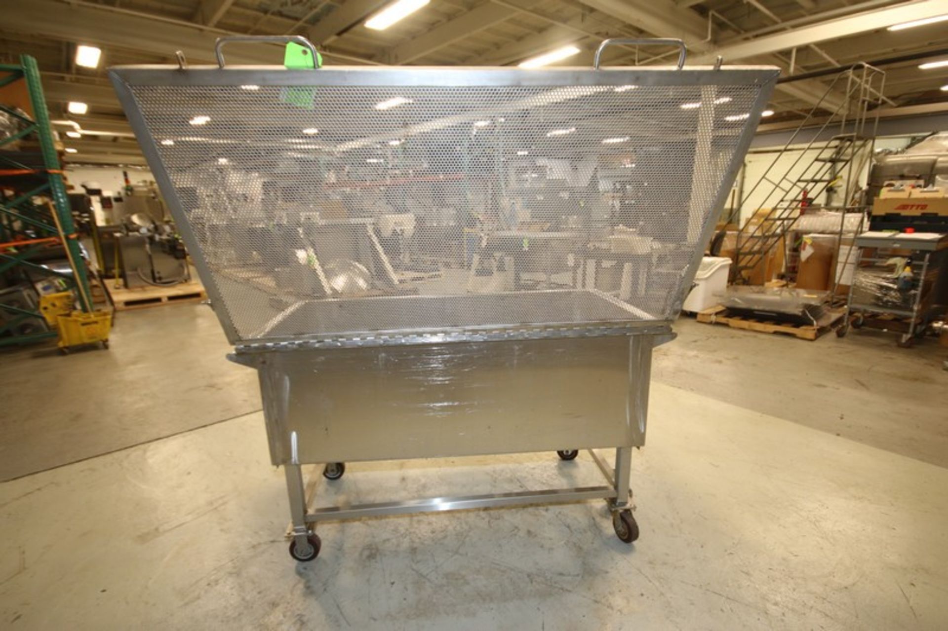 5' L x 30" W x 20" D S/S Portable Tank with Hinged Lid, 3" CT Drain (INV#92814) (Located @ the MDG - Image 4 of 5