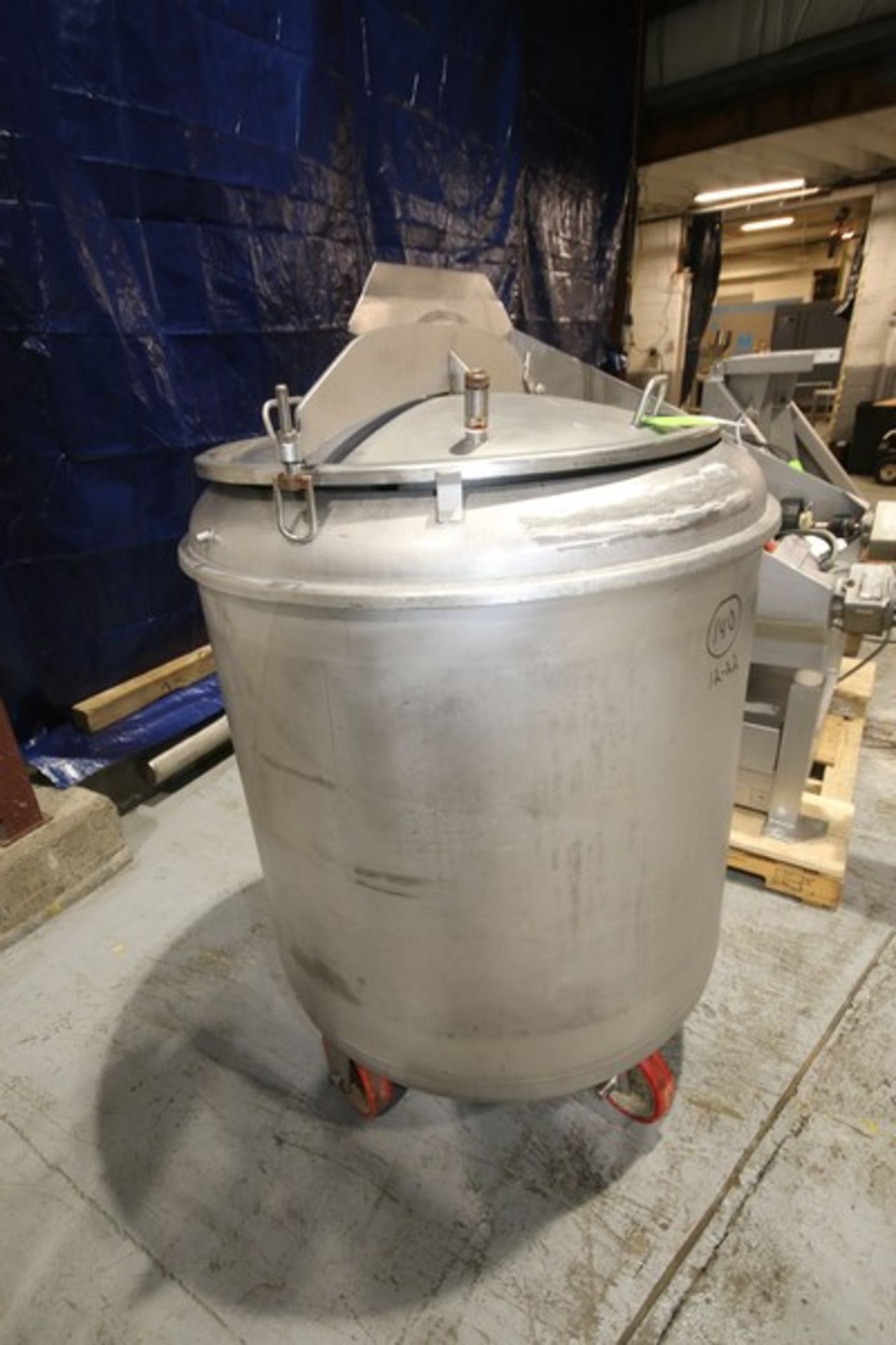 Aprox. 39" W x 46" H Portable S/S Tanks, with Welded Inside Baffles & Lid (INV#92818) (Located @ the - Image 3 of 6