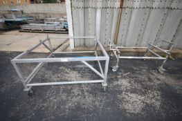 Lot of (2) S/S Portable Racks, 63" L x 63" W x33" H and 66" L x 37" W x 32" H (INV#88527)(