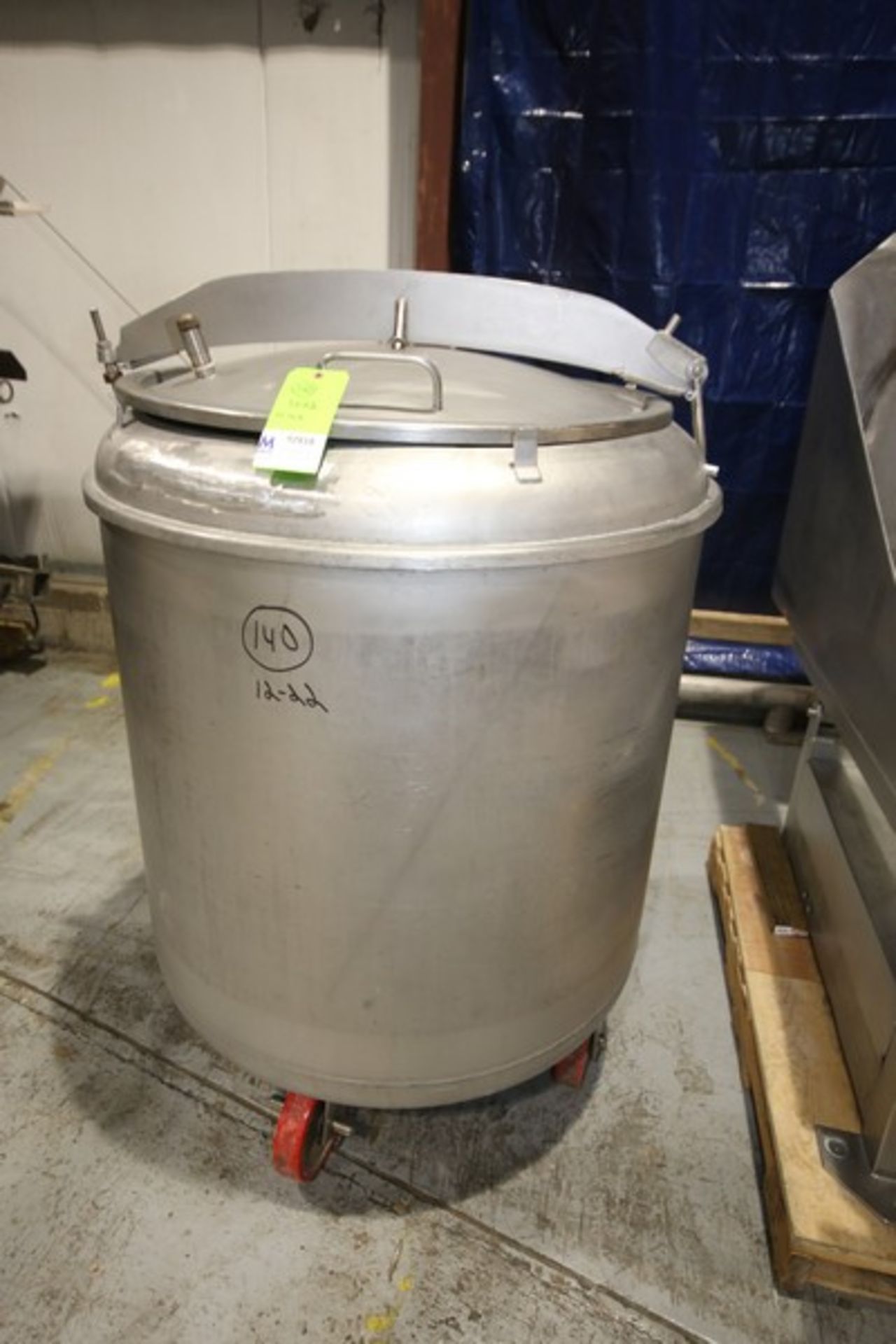 Aprox. 39" W x 46" H Portable S/S Tanks, with Welded Inside Baffles & Lid (INV#92818) (Located @ the