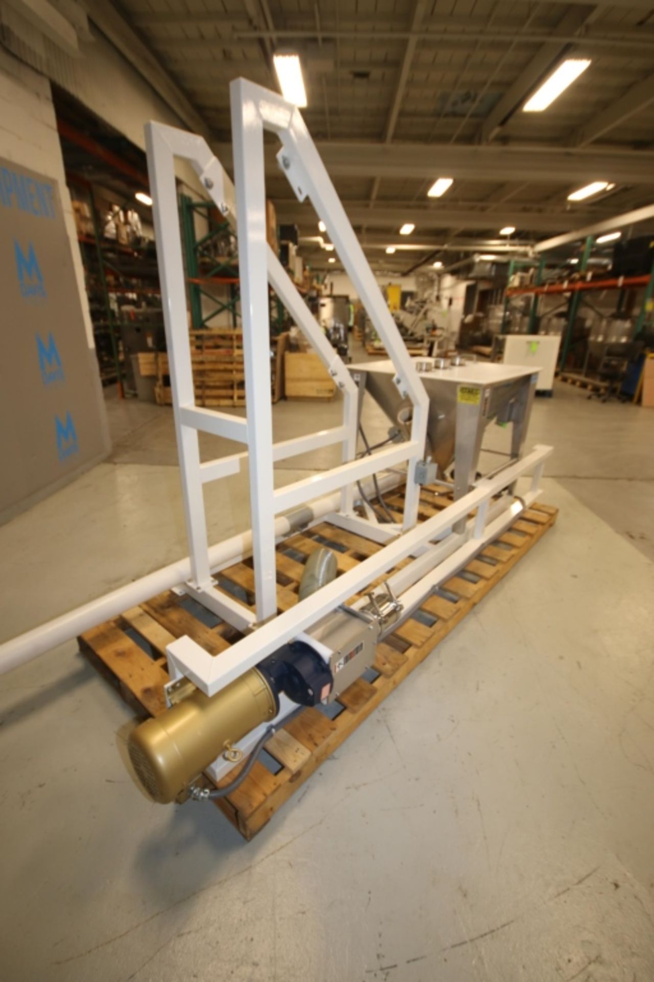 Hapman Powder Auger Conveyor System, Includes38" W x 38" L x 41" H S/S Hopper SN X 1410700, with 5 - Image 6 of 7
